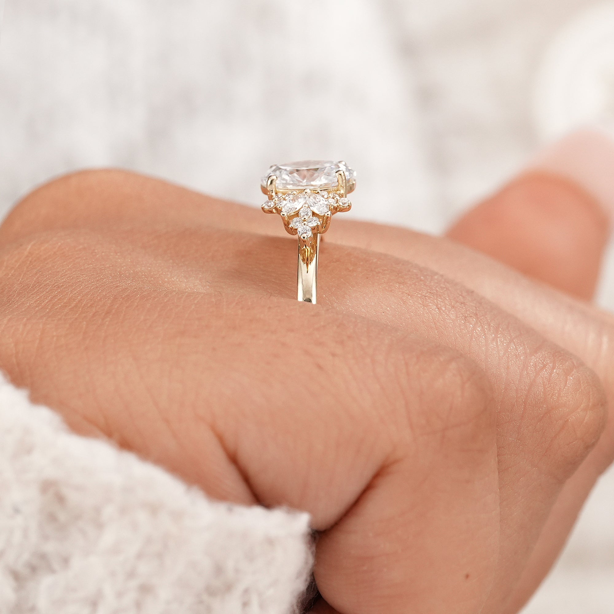 Oval Diamond Bridal Ring