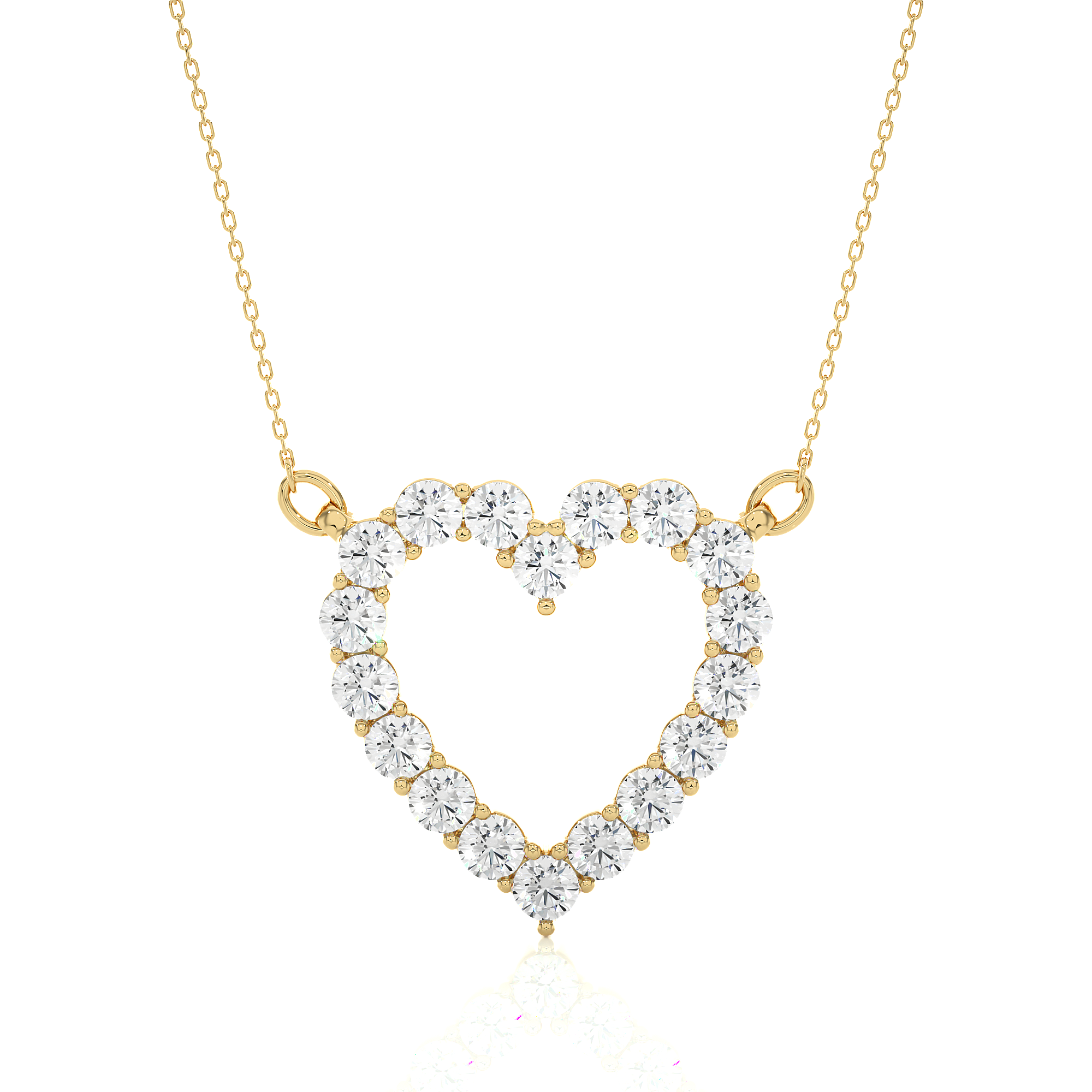Heart Shape Lab Grown Diamond Pendant Necklace