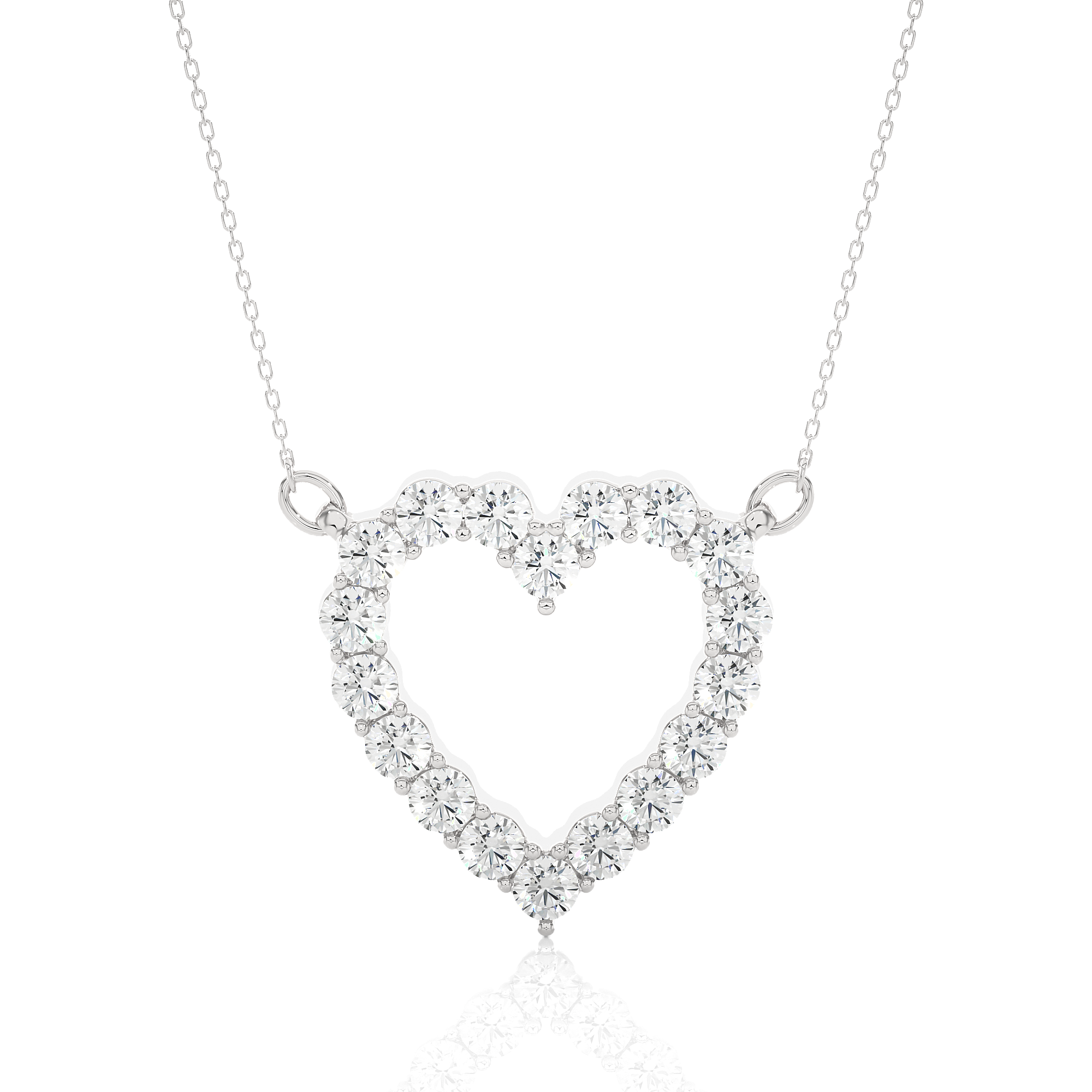 Heart Shape Lab Grown Diamond Pendant Necklace