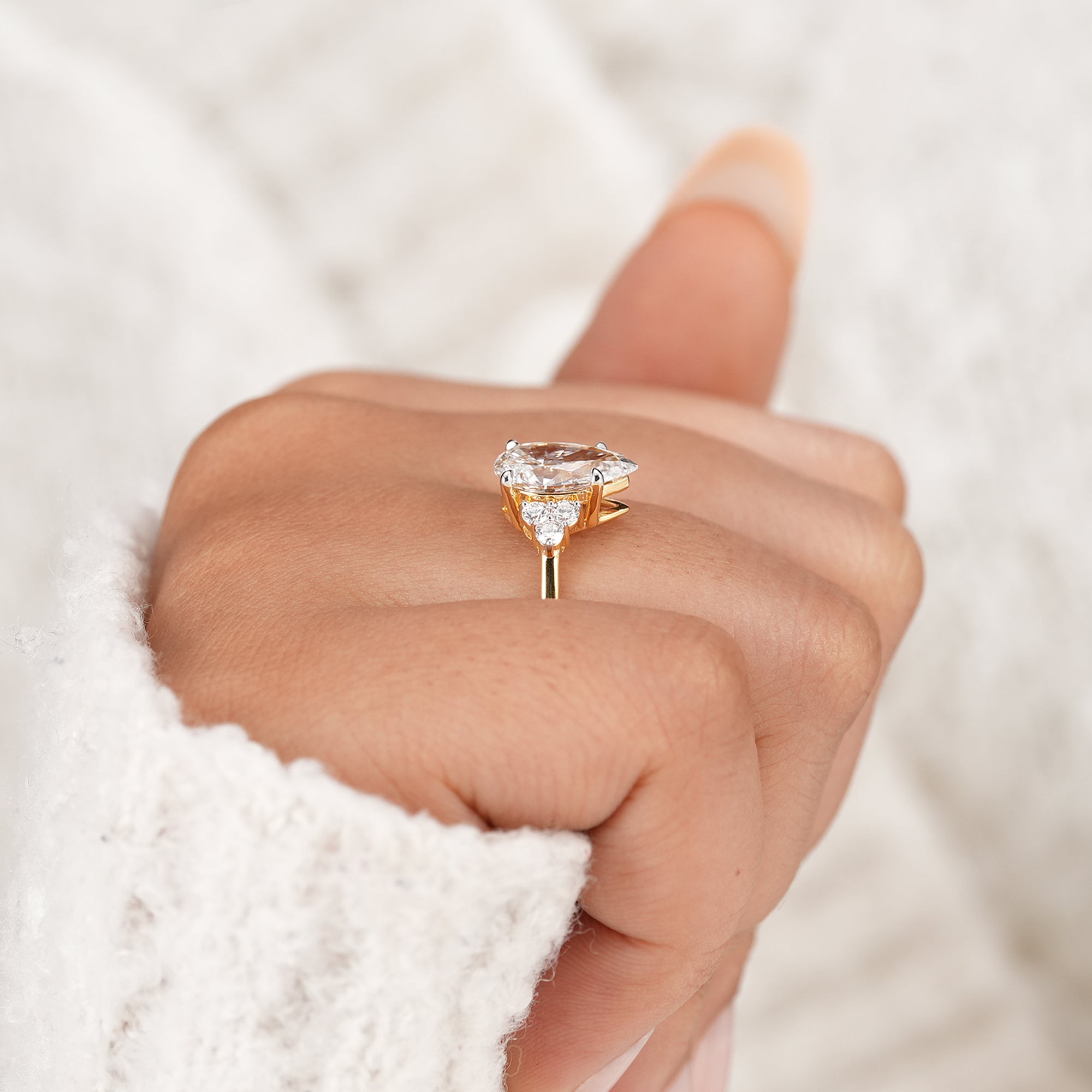 Pear Solitaire Diamond Ring