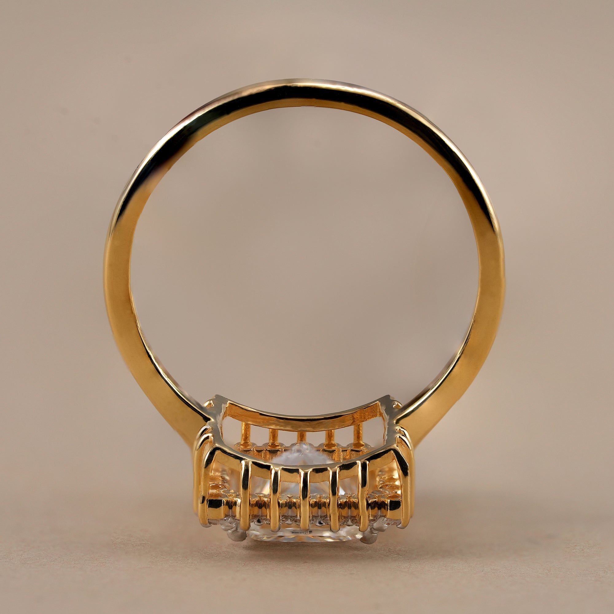 IGI certified princess cut lab diamond halo ring