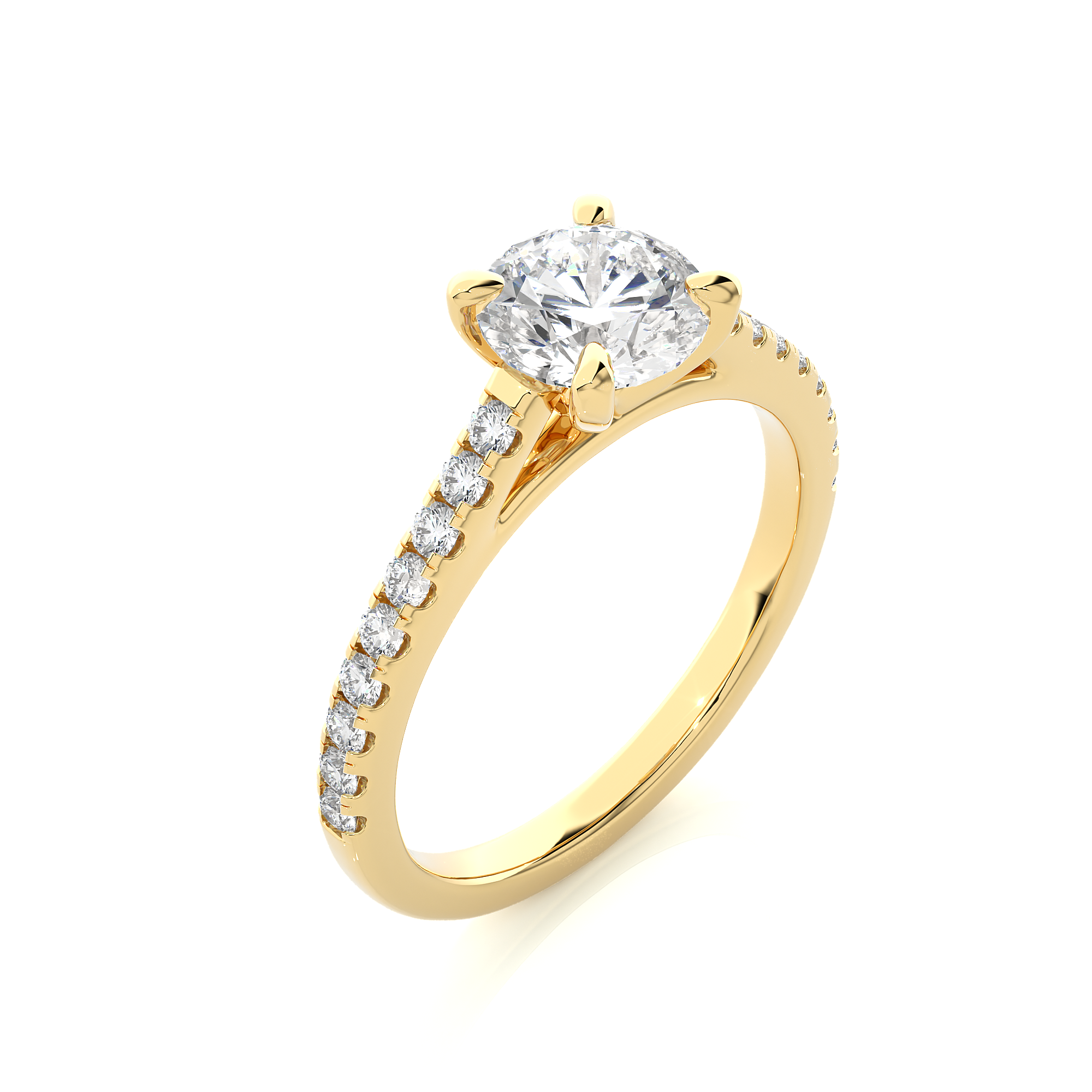 Round Cut Diamond Solitaire Engagement Ring