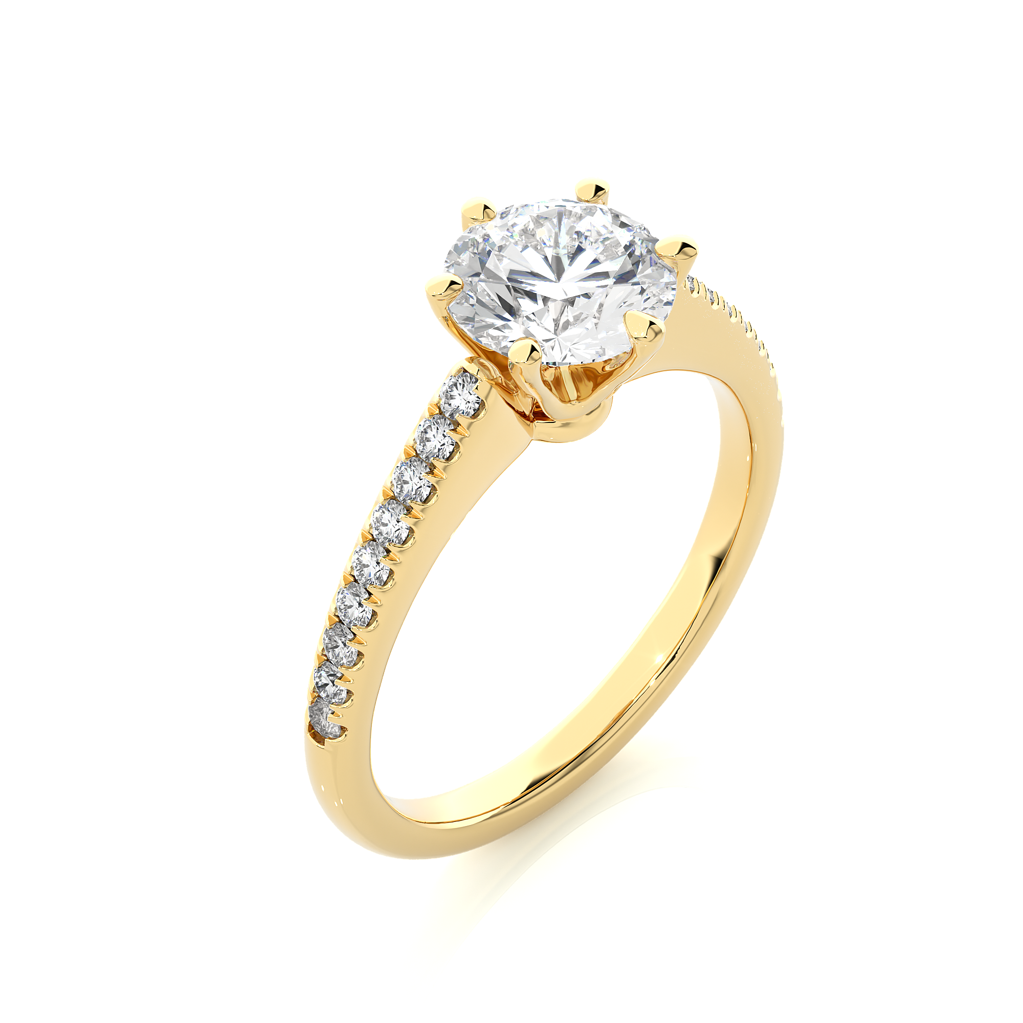 Round Lab Grown Diamond Engagement Ring