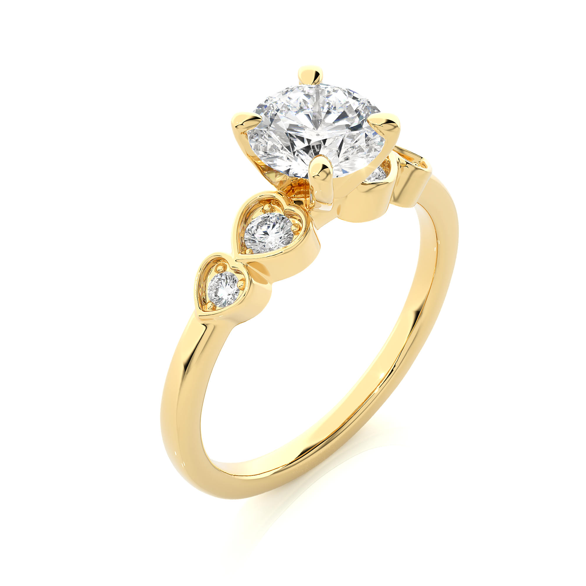 Delicate Round Lab Grown Diamond Engagement Ring