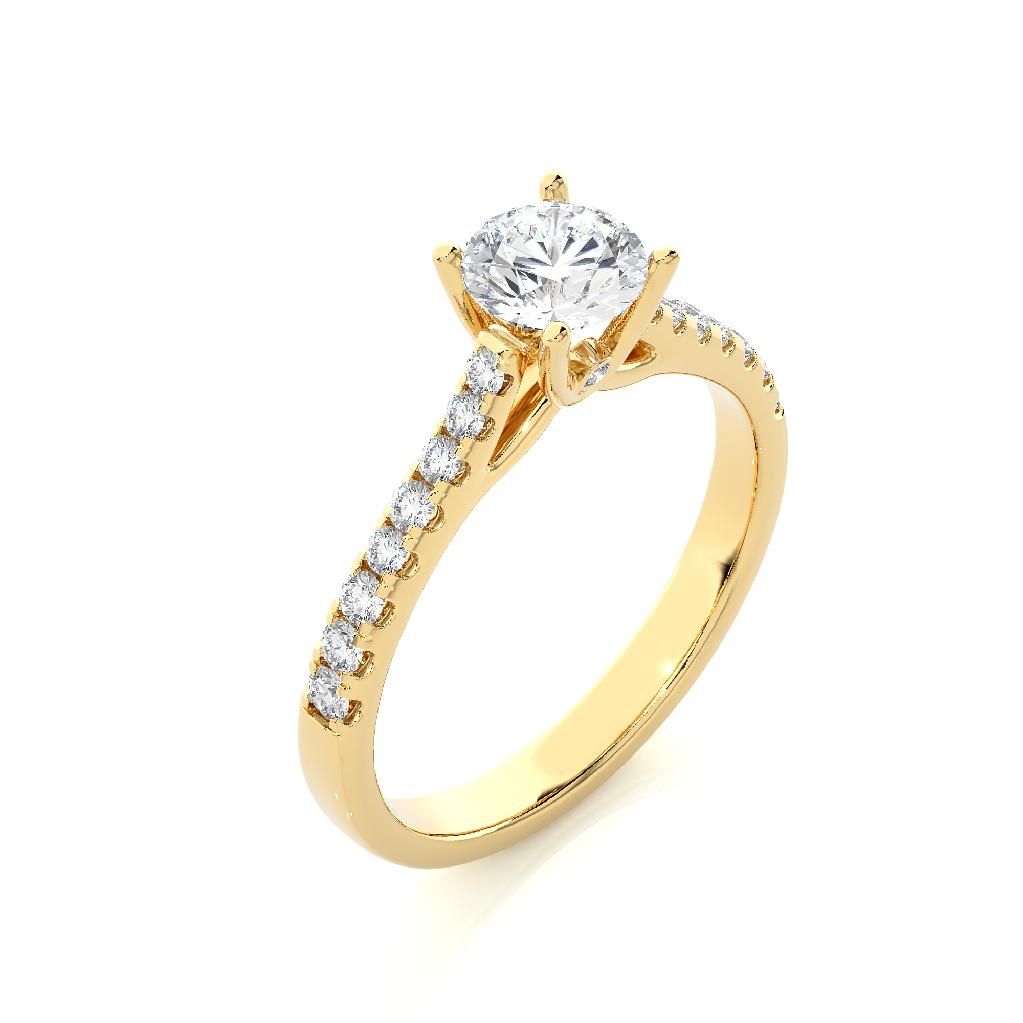 Round Cut Diamond Solitaire Engagement Ring