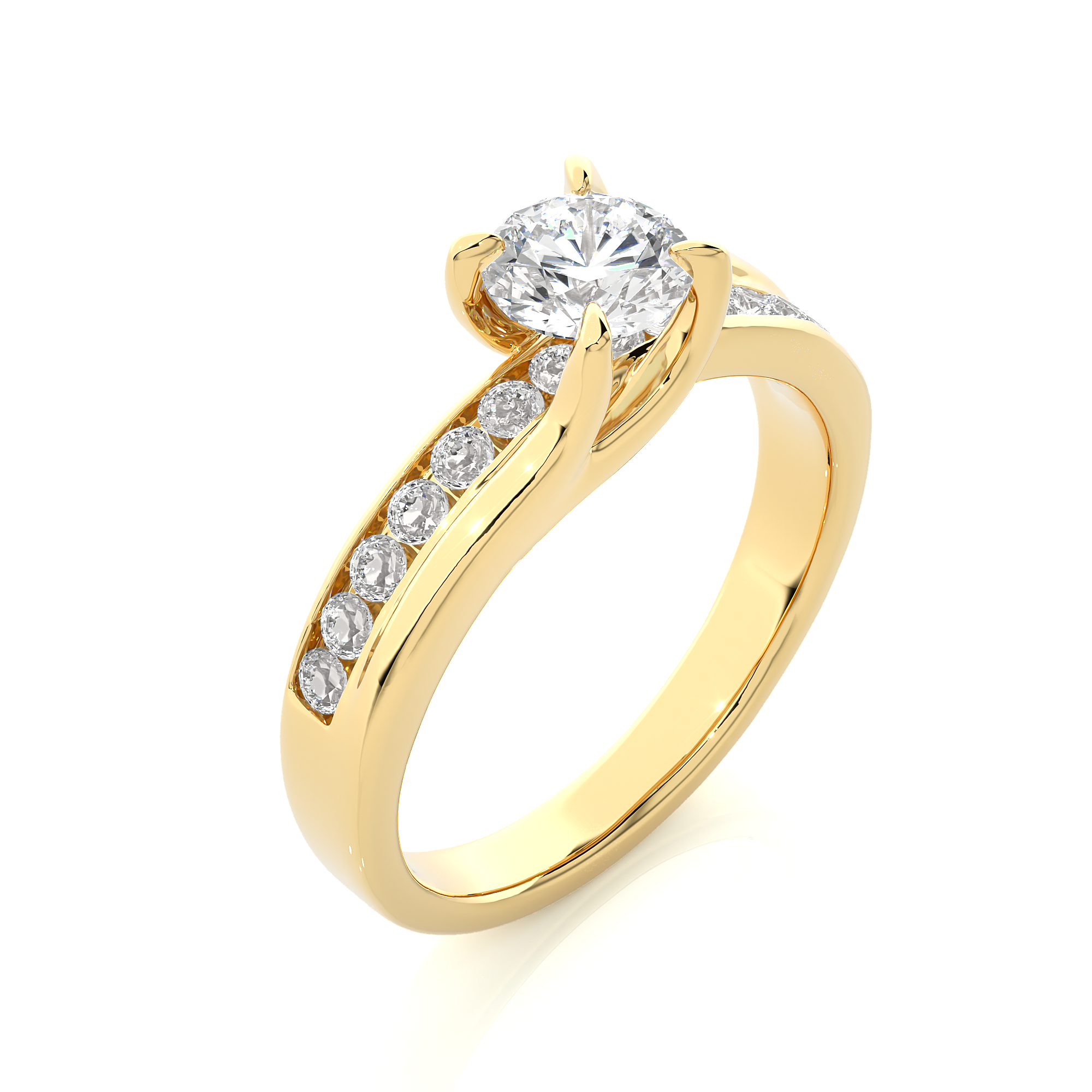 Round Lab Grown Diamond Engagement Ring