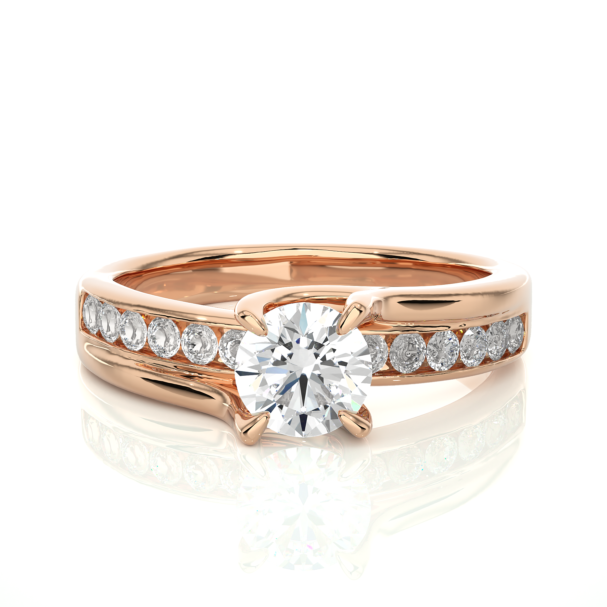Round Lab Grown Diamond Engagement Ring