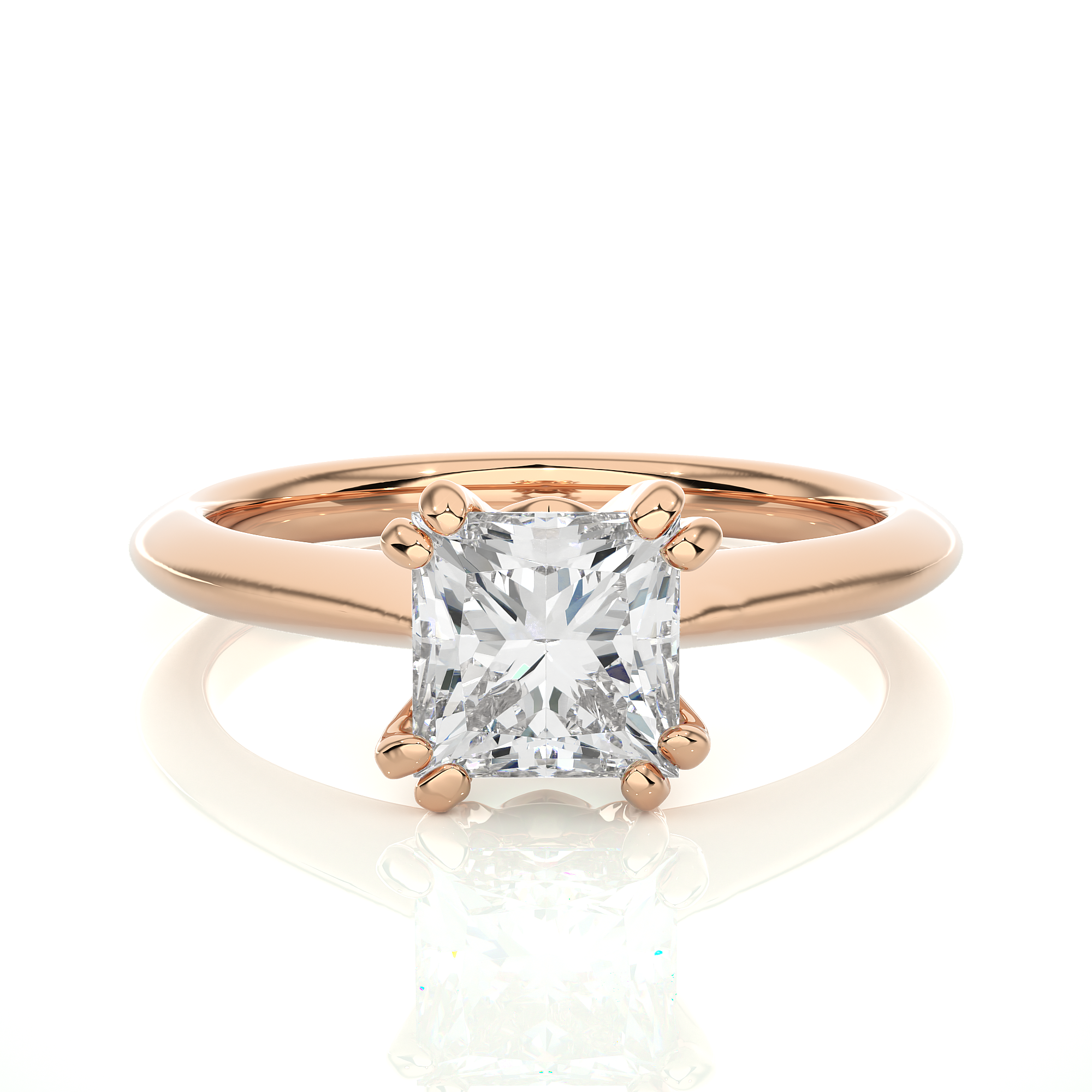 Princess Cut Lab Grown Diamond Engagement Ring