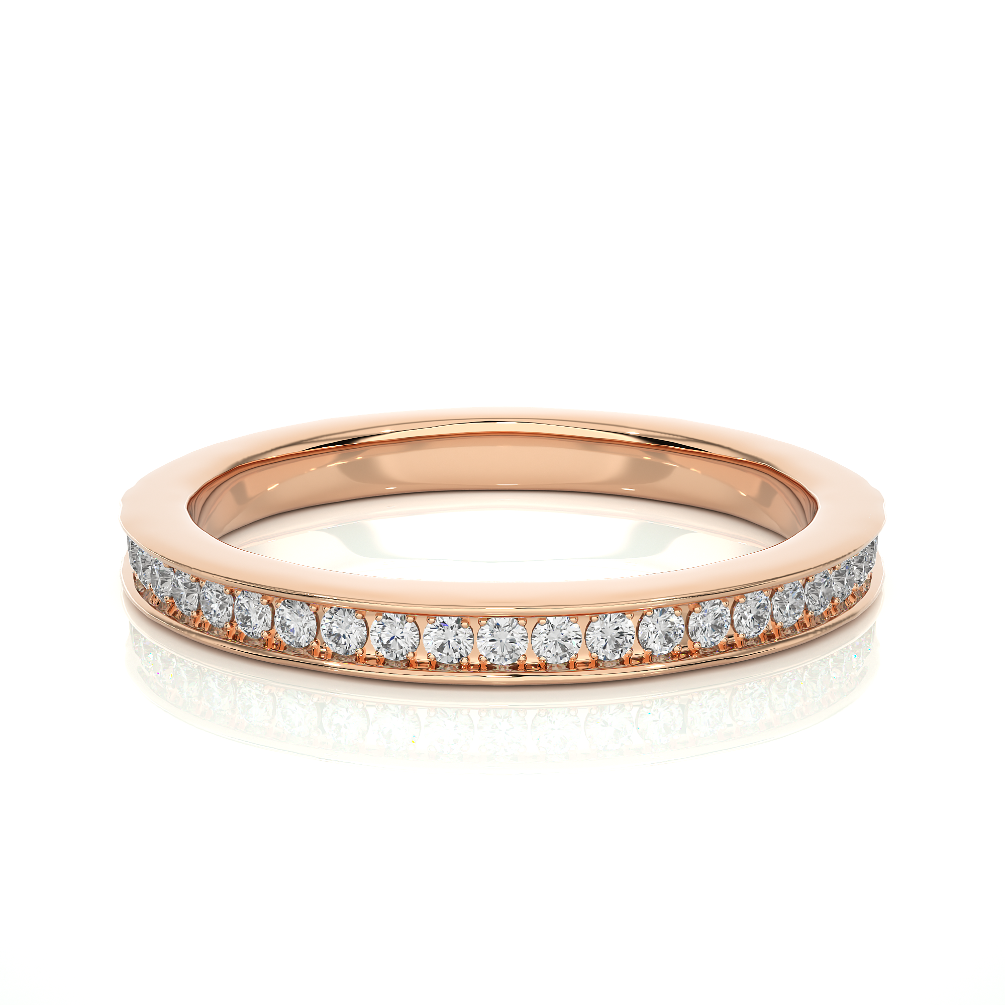 Channel Set Half Eternity Diamond Ring