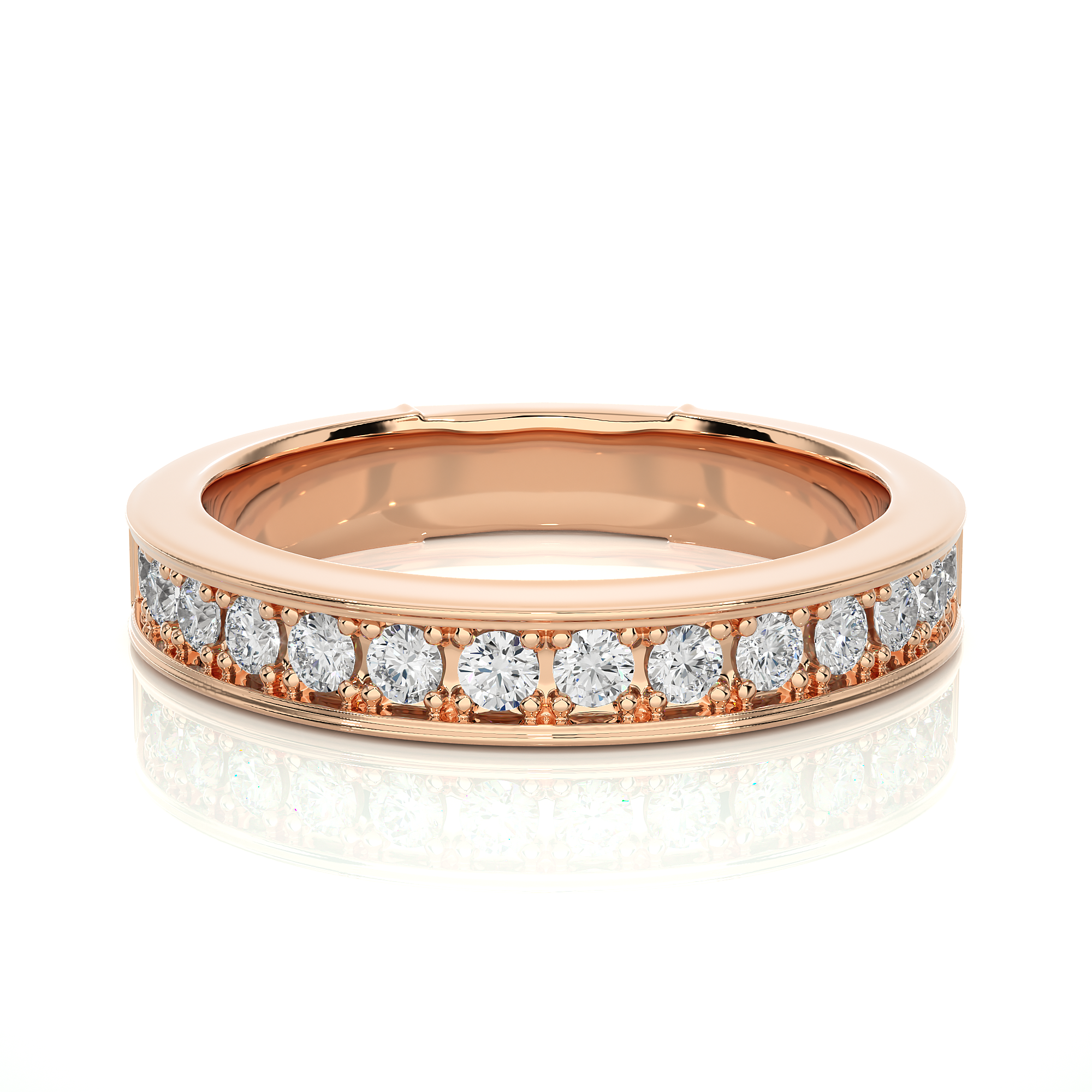 Channel Set Lab Grown Diamond Half Eternity Ring