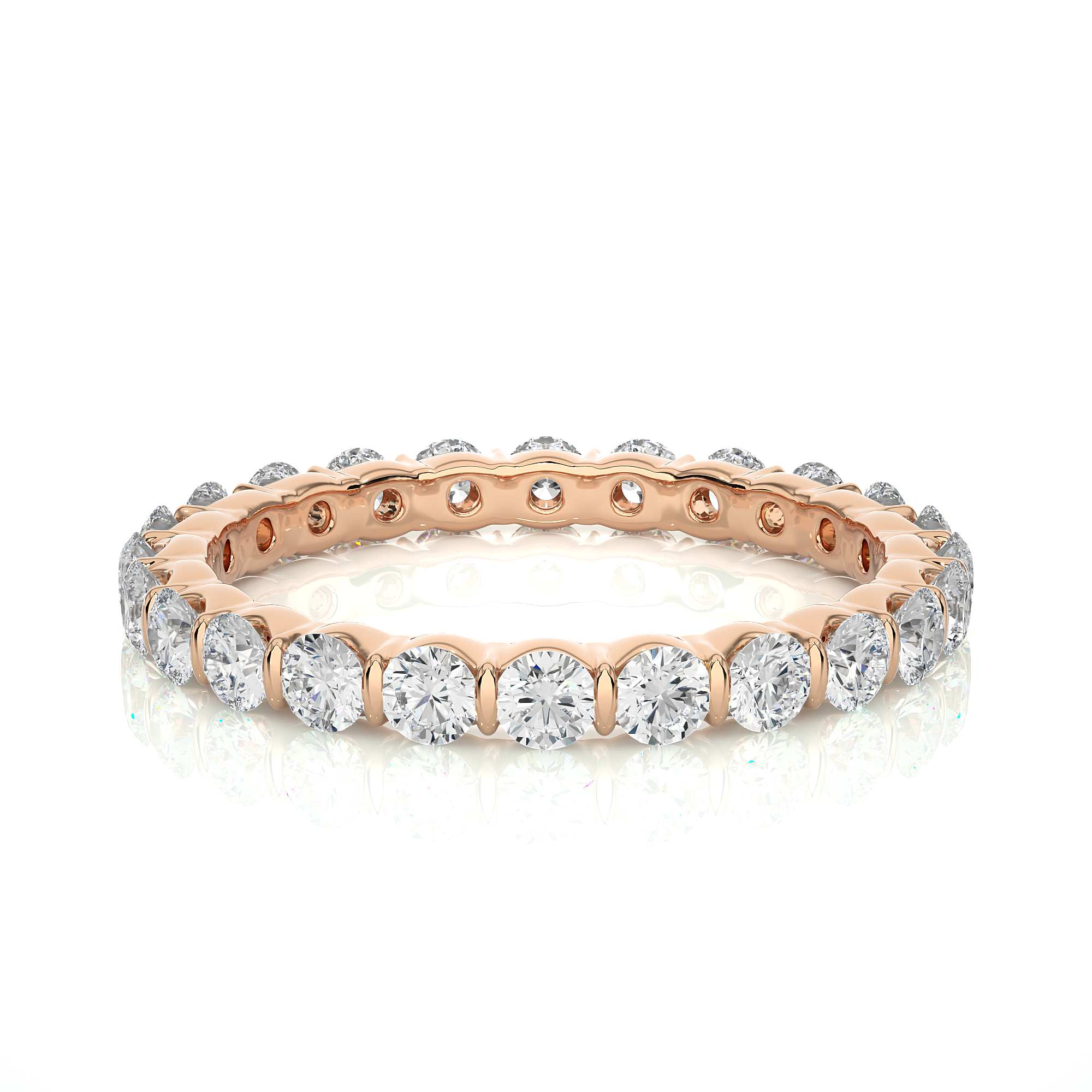 Classic Round Cut Lab Diamond Eternity Band