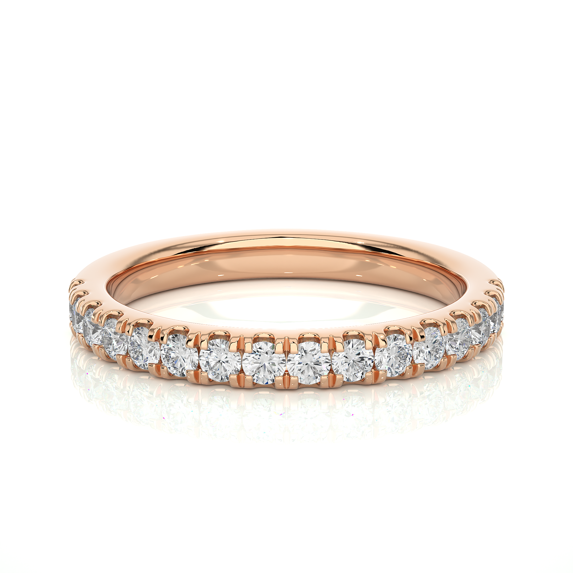 Round Cut Half Eternity Diamond Ring