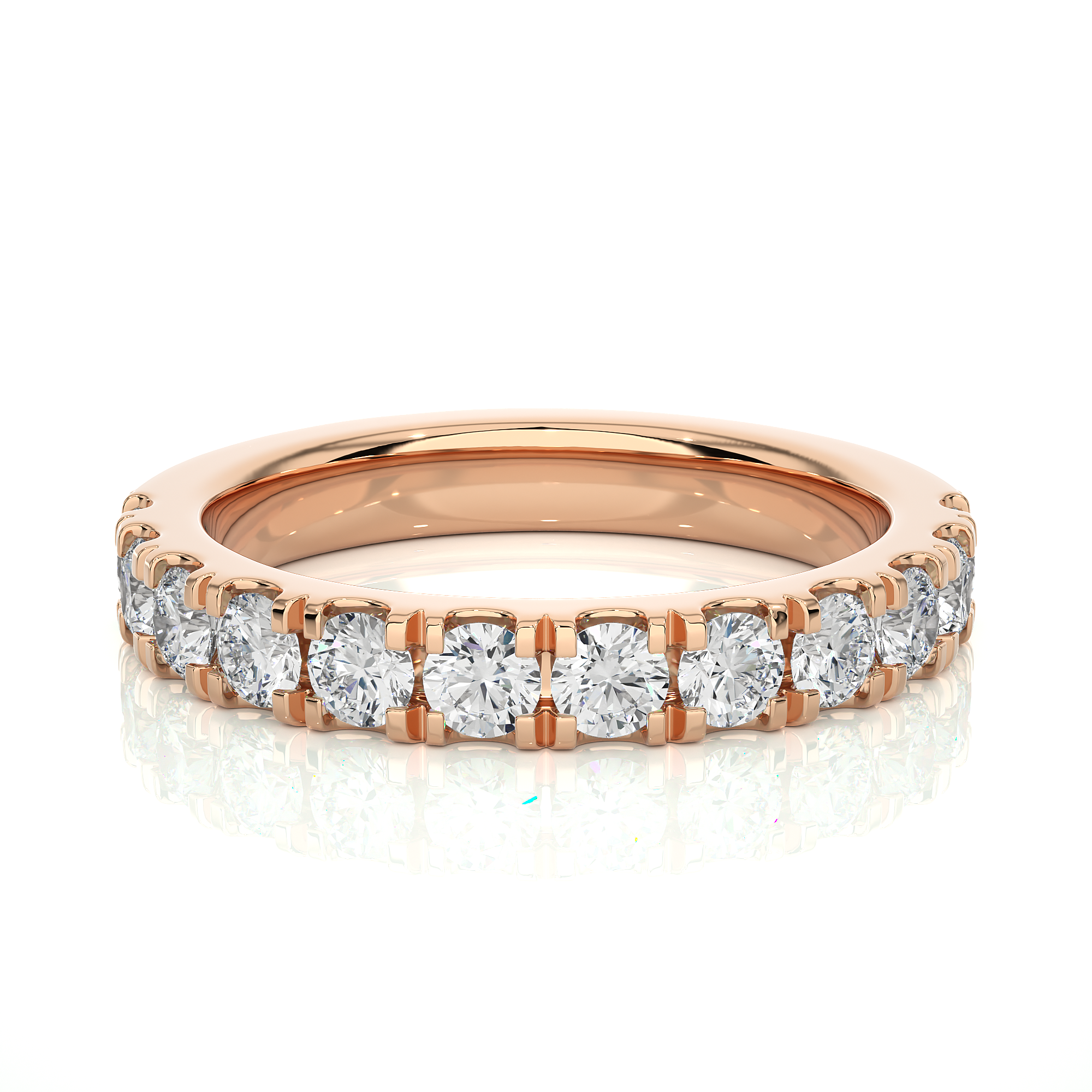 Round Cut Half Eternity Diamond Ring