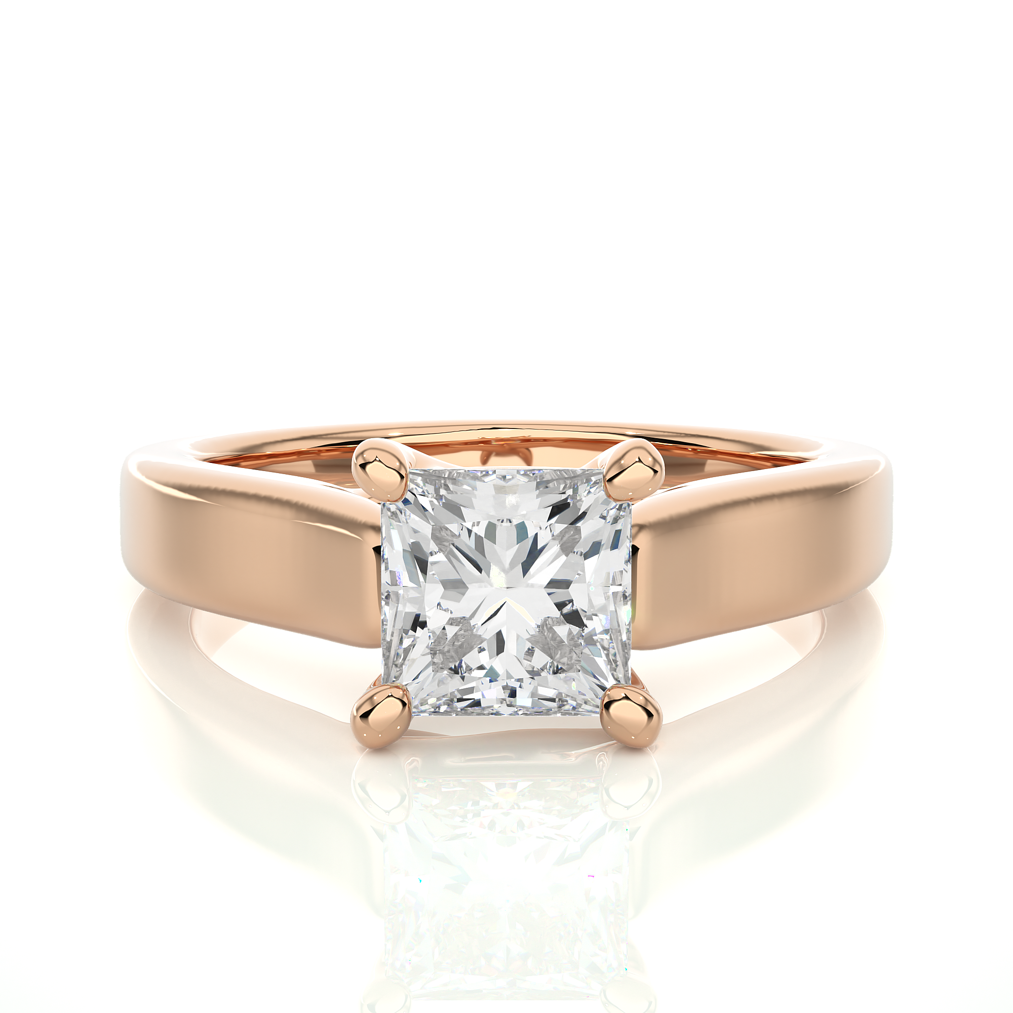 Princess Cut Lab Grown Diamond Solitaire Ring