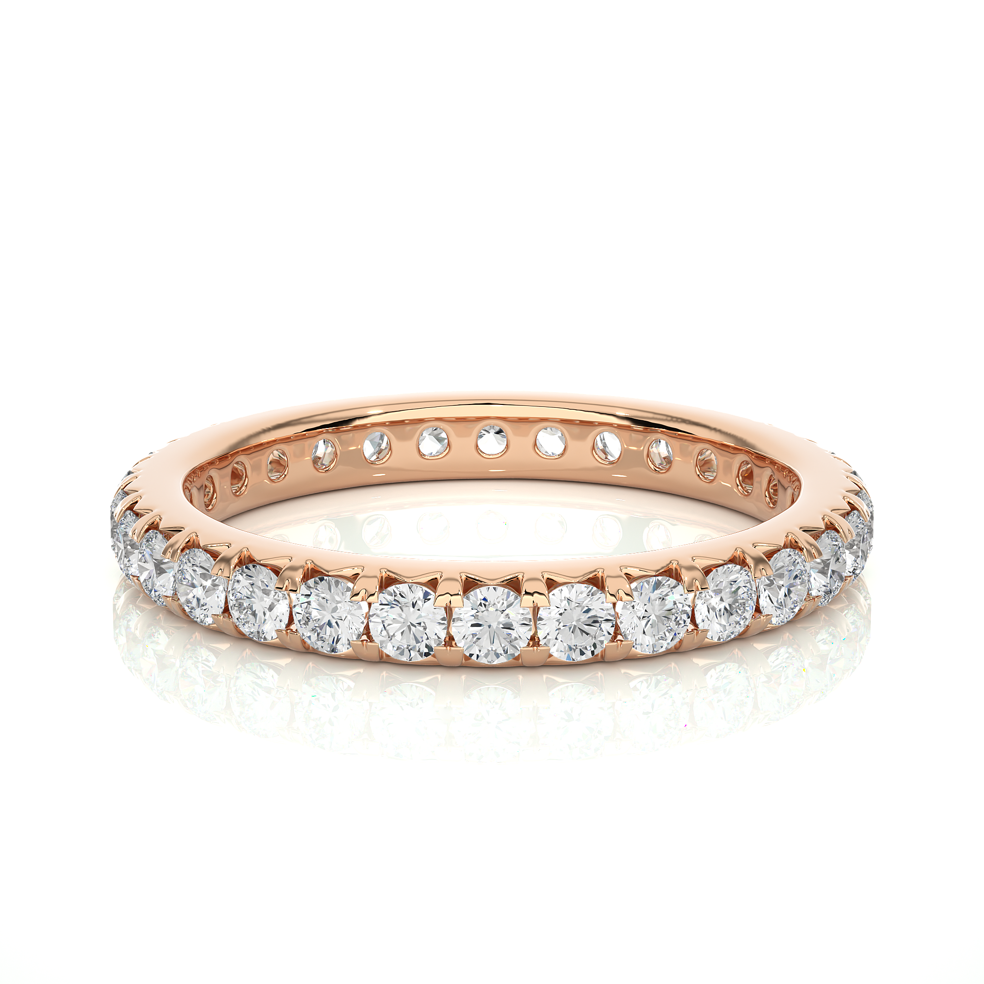 Round Cut Lab Grown Diamond Eternity Ring
