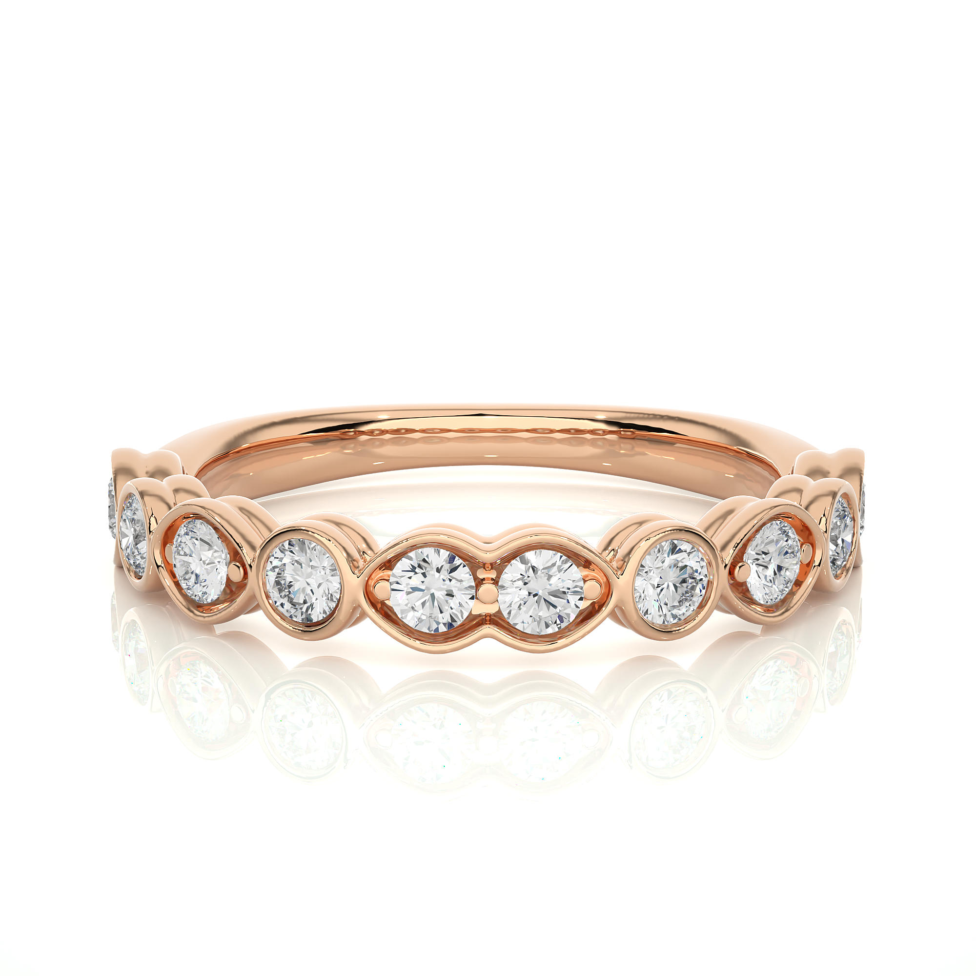 Bezel Set Lab Grown Diamond Eternity Ring