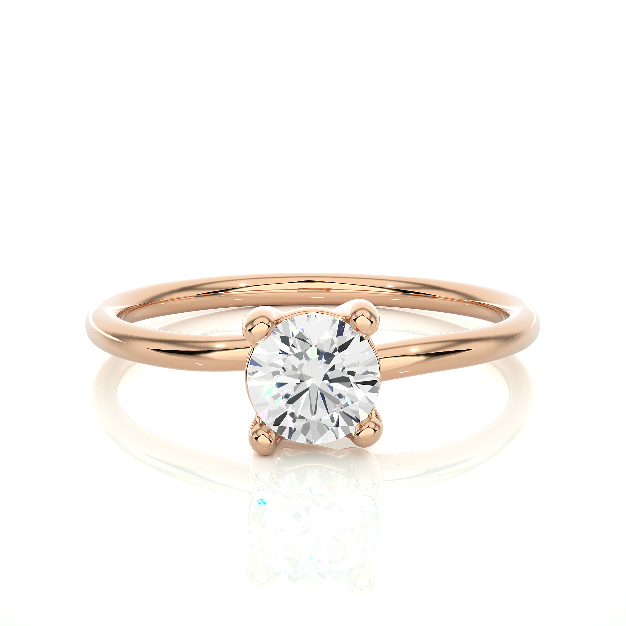 Round Cut Diamond Solitaire Engagement Ring
