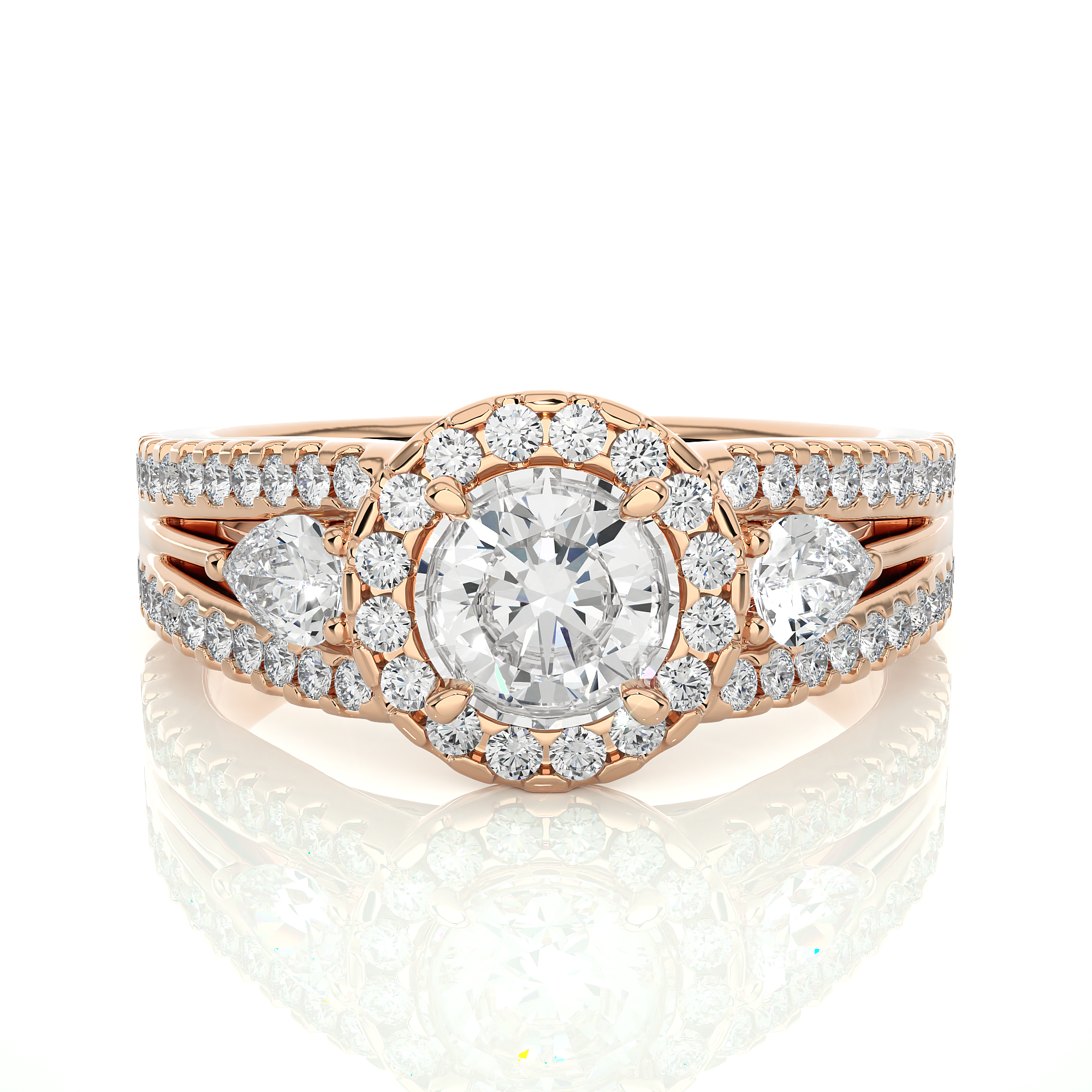 Vintage Halo Lab Grown Diamond Engagement Ring