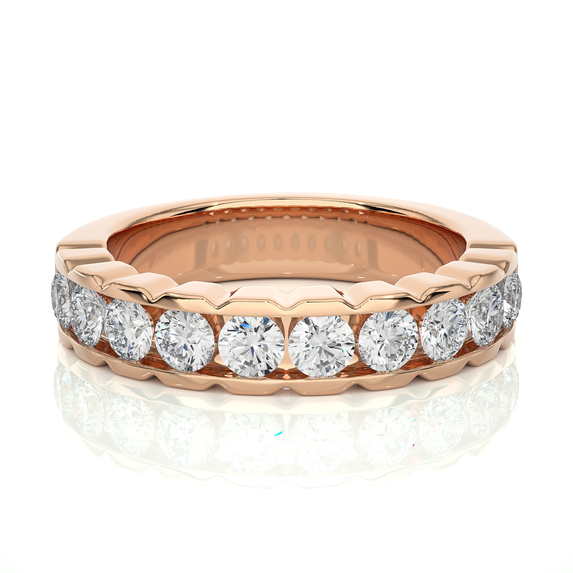 Channel Set Lab Grown Diamond Eternity Ring