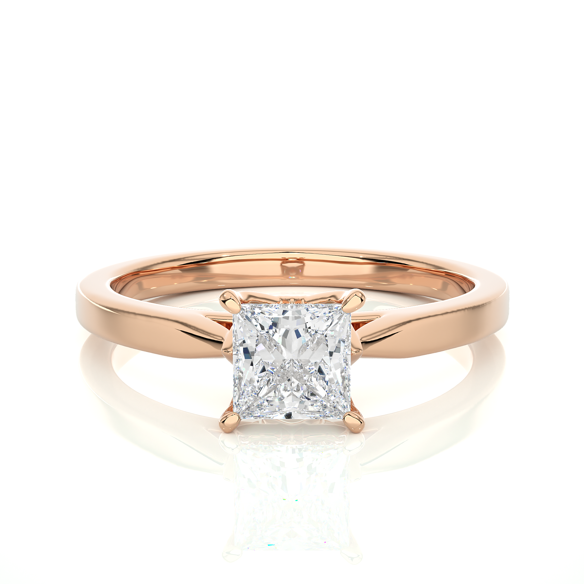 Princess Cut Lab Grown Diamond Solitaire Ring