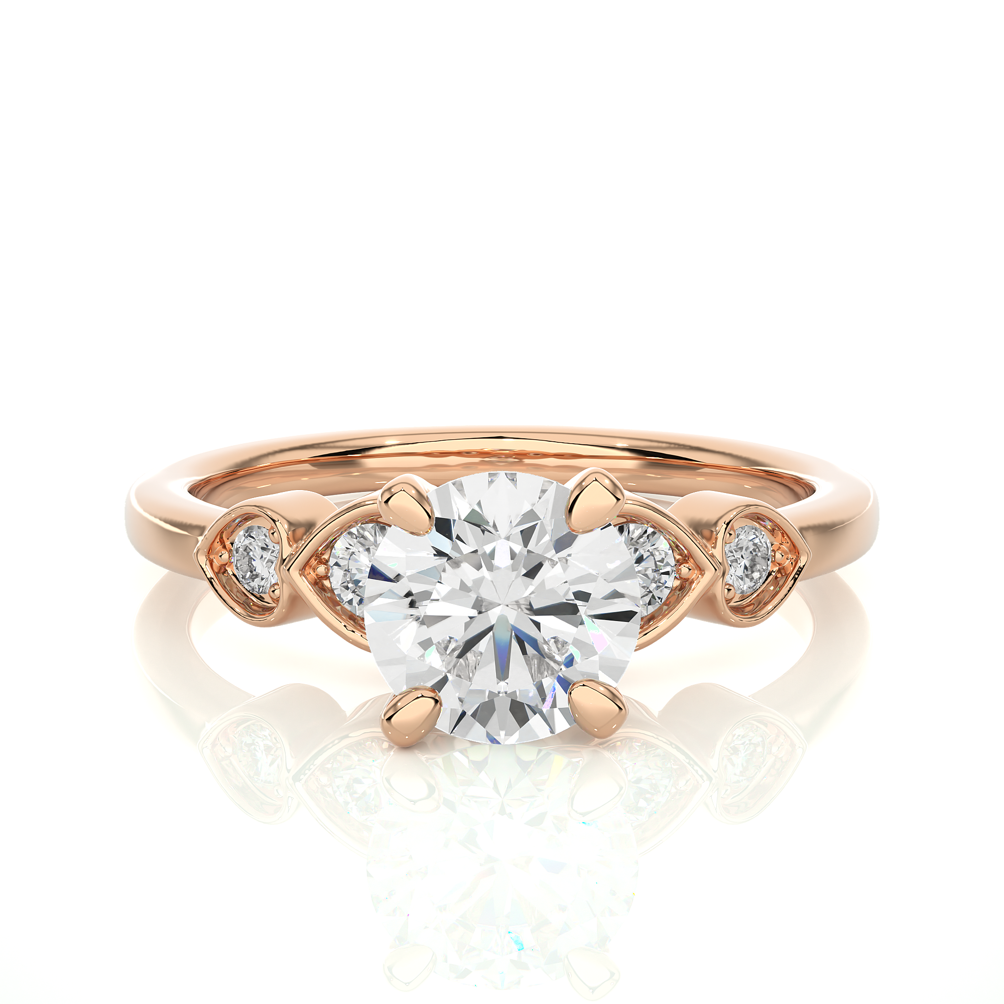 Delicate Round Lab Grown Diamond Engagement Ring