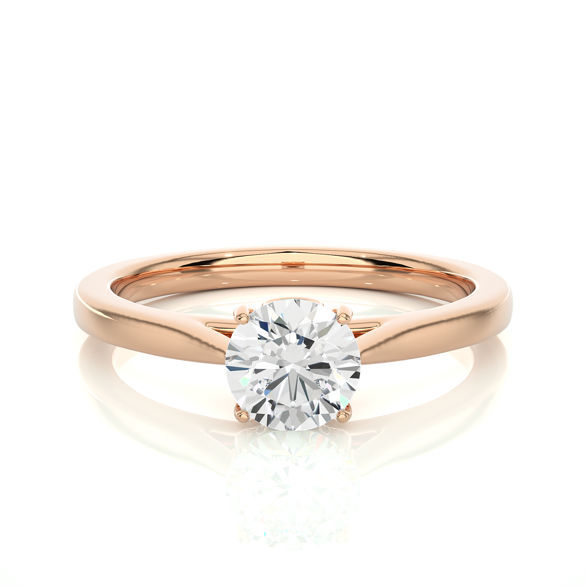 Round Cut Diamond Solitaire Engagement Ring