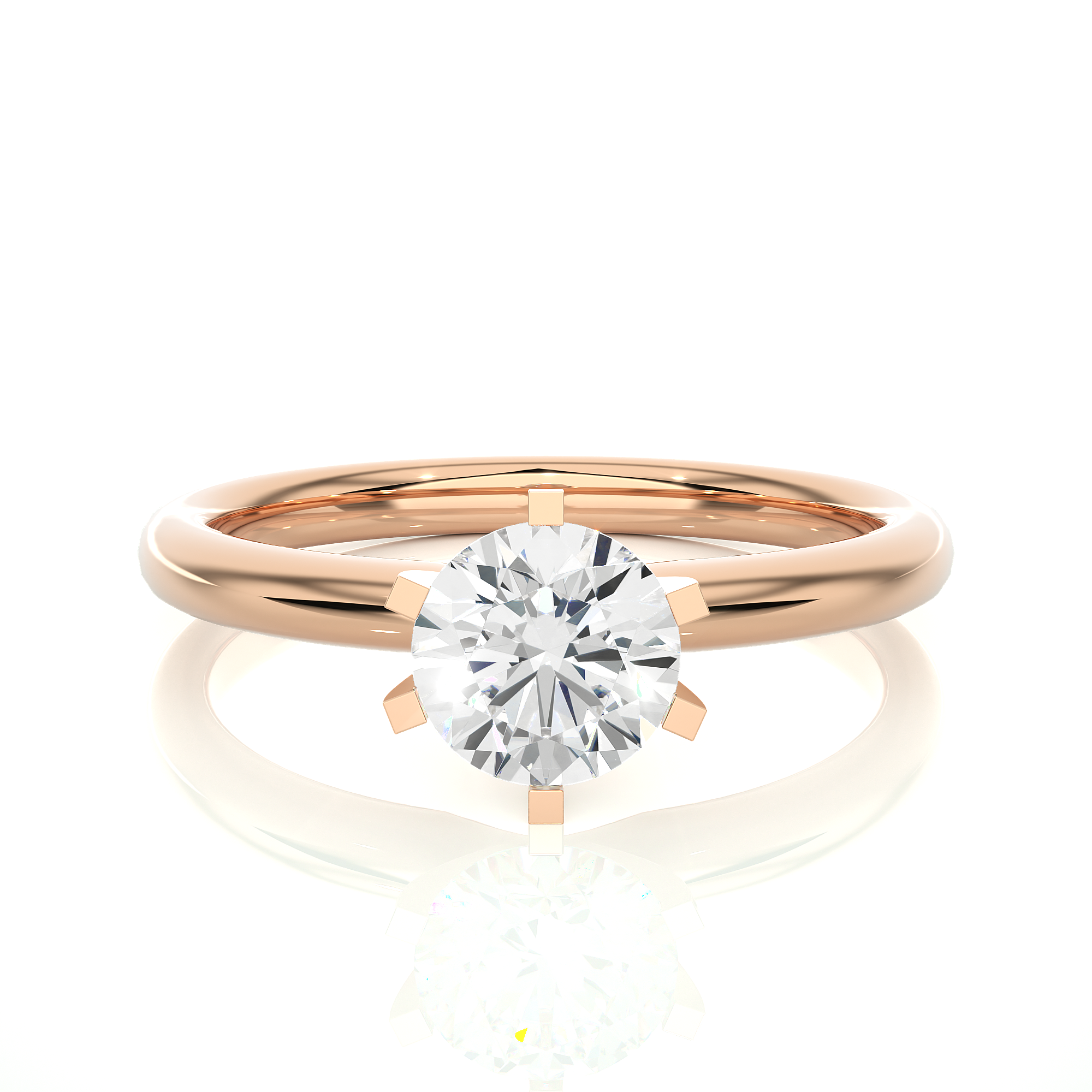 Round Lab Grown Diamond Solitaire Ring