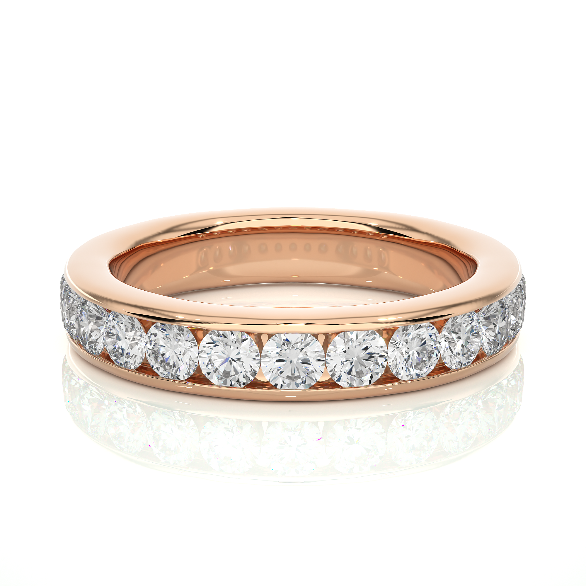 Channel Set Lab Grown Diamond Eternity Ring