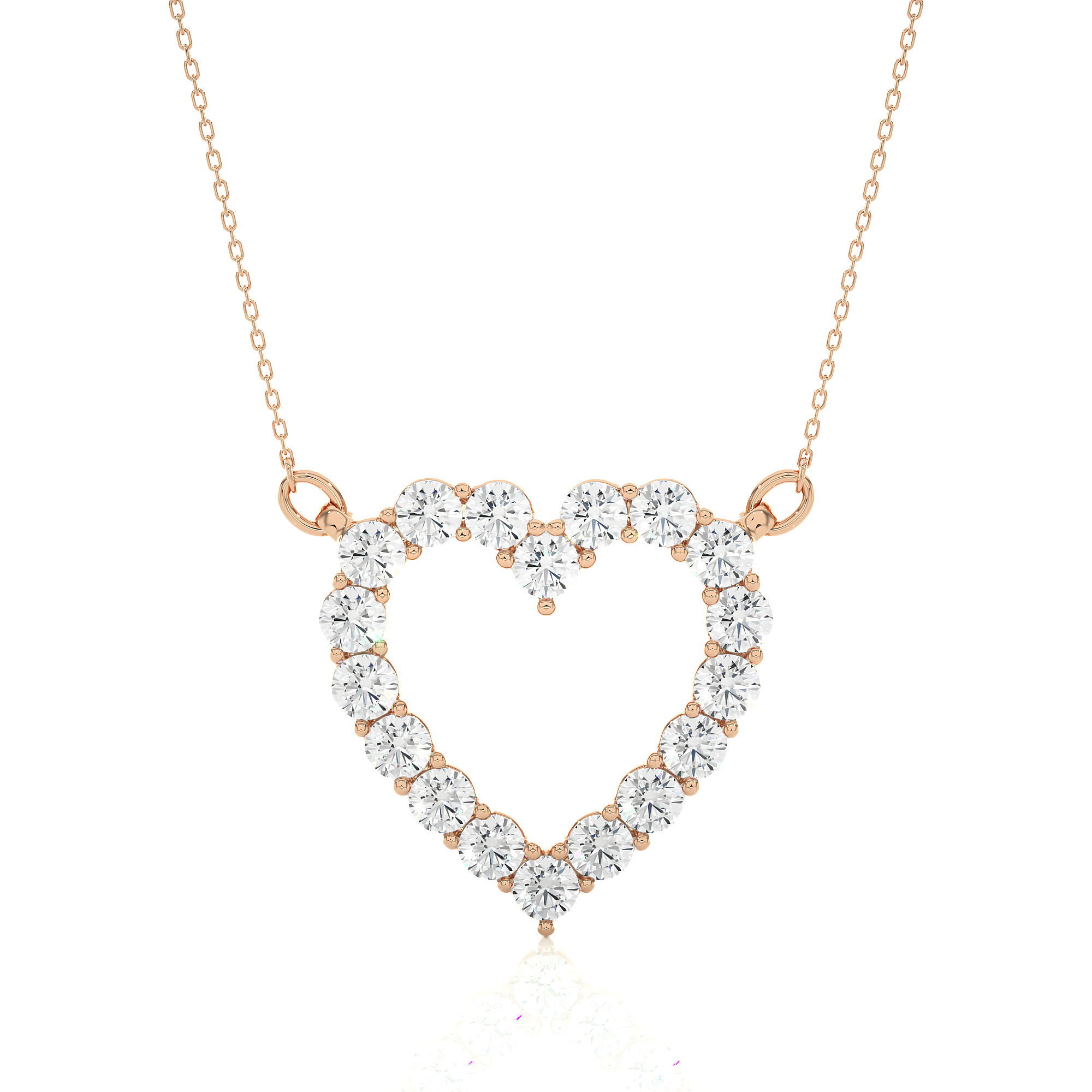 Heart Shape Lab Grown Diamond Pendant Necklace