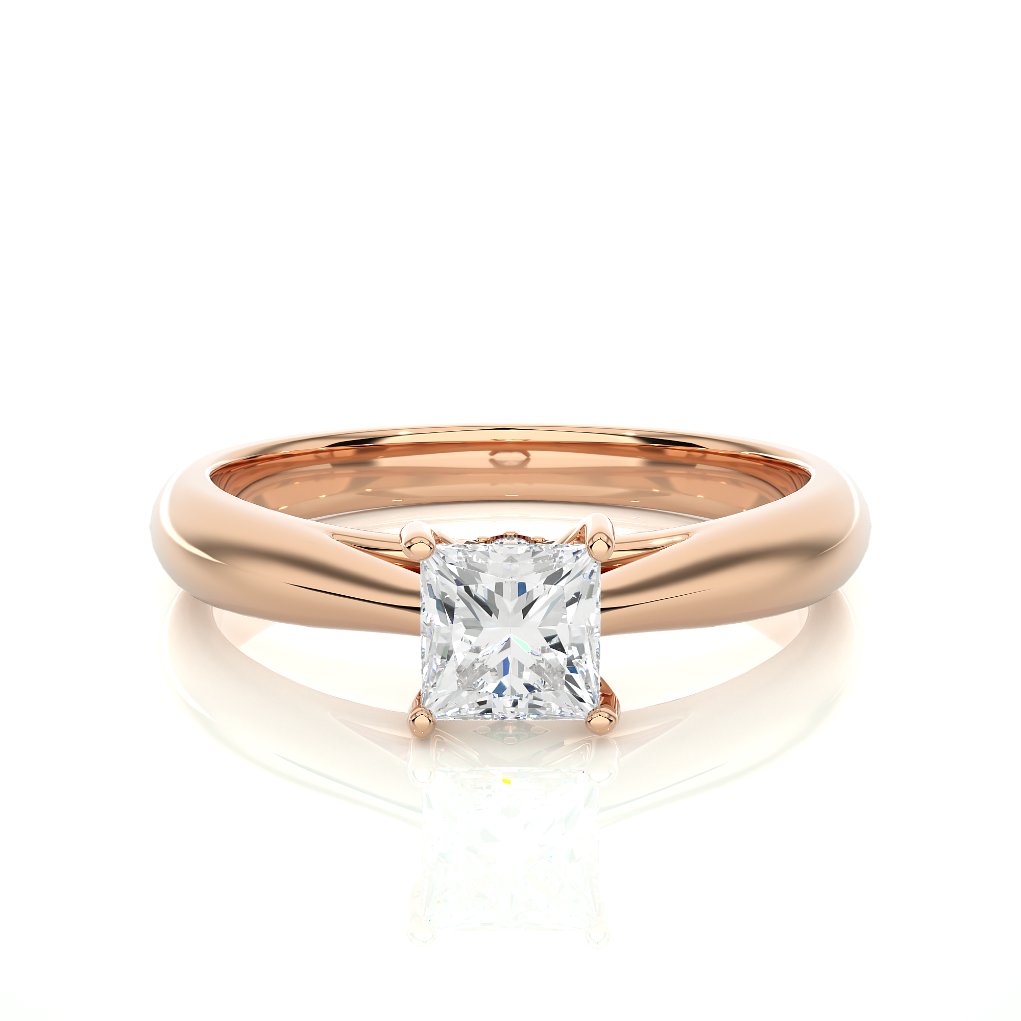 Princess Cut Lab Grown Diamond Engagement Ring