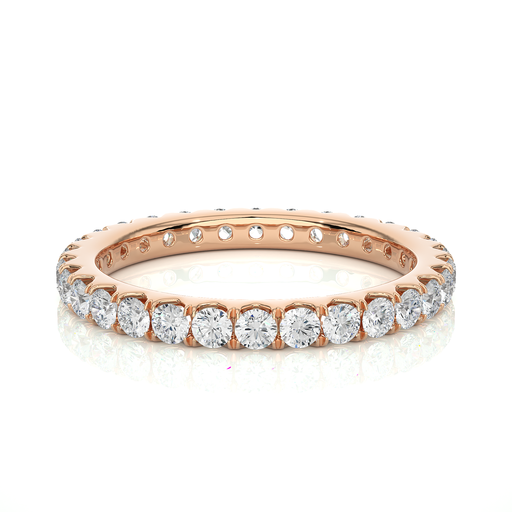 Round Cut Lab Grown Diamond Eternity Ring