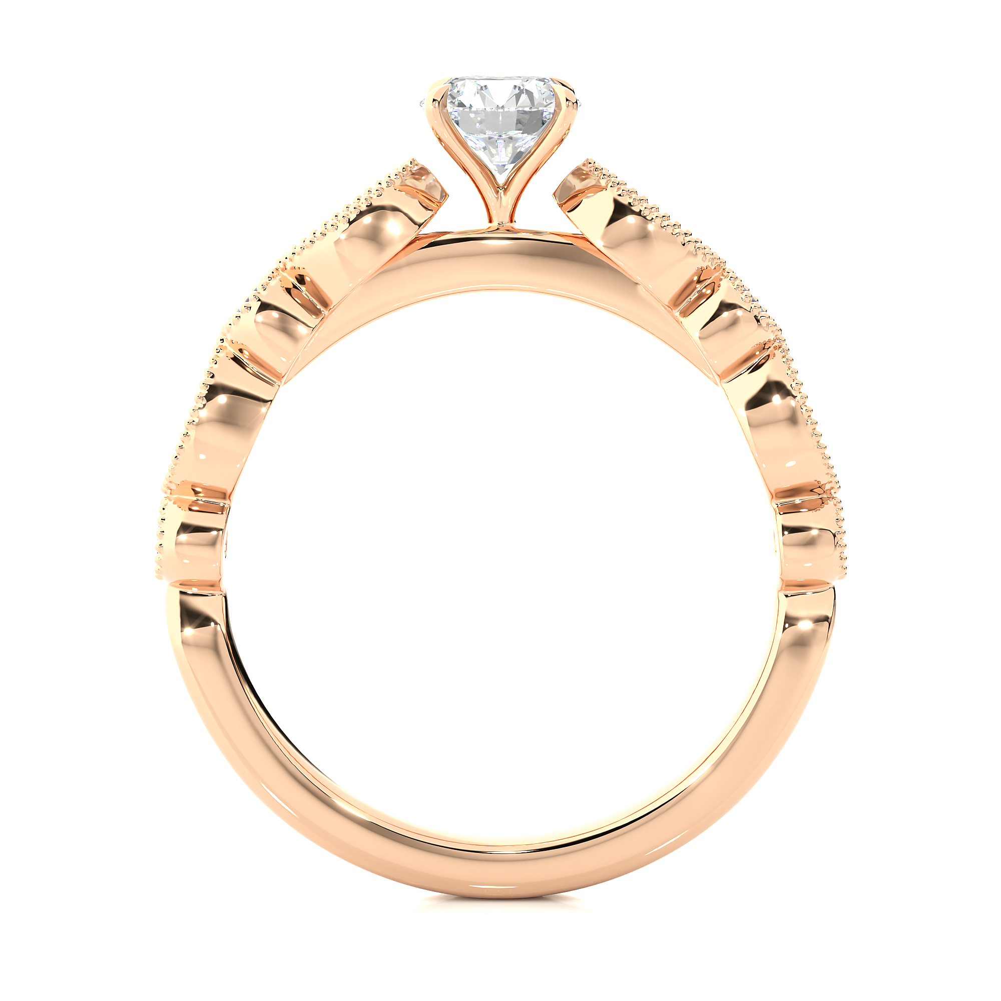 Floral Inspired Diamond Engagement Ring