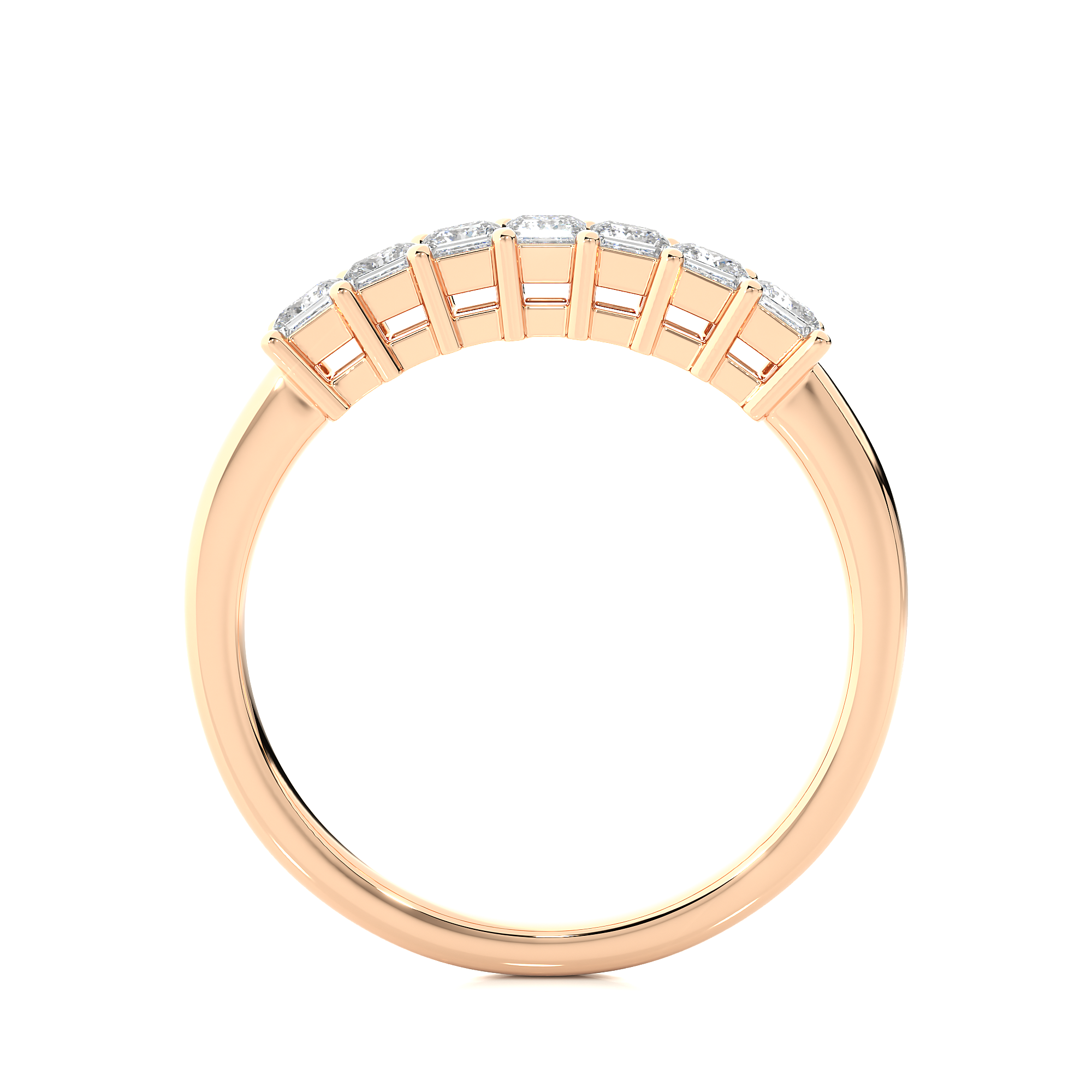 Princess Cut Lab Grown Diamond Wedding Band