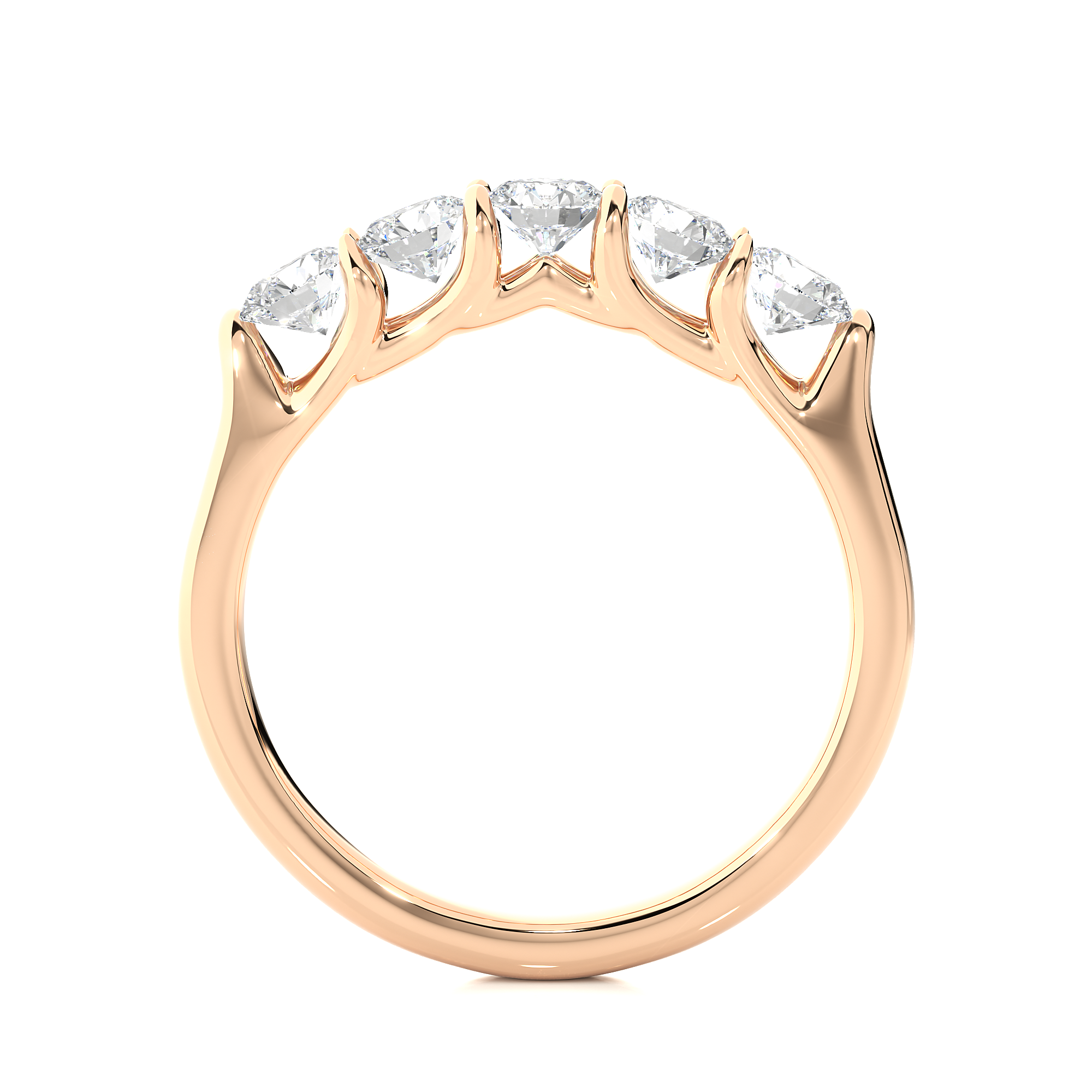 Five Stone Diamond Wedding Band