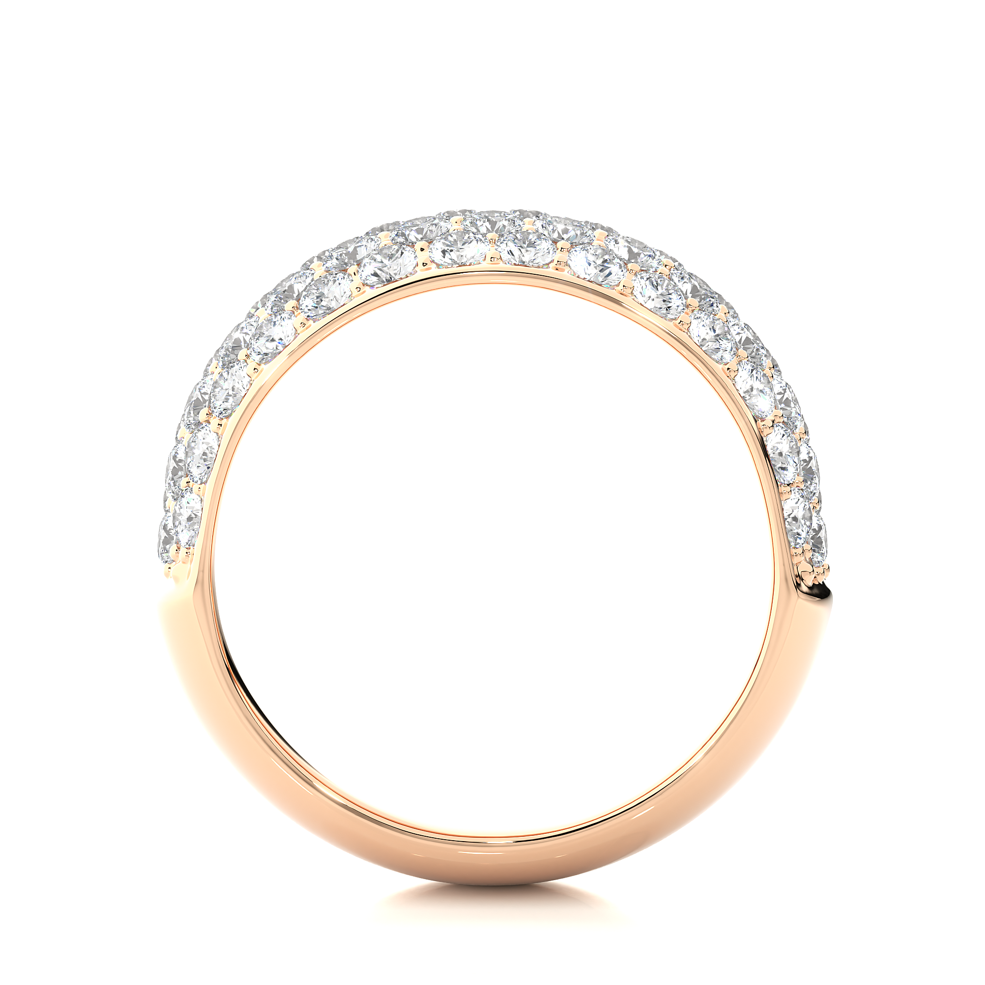 Round Cut Lab Grown Diamond Wide Eternity Ring