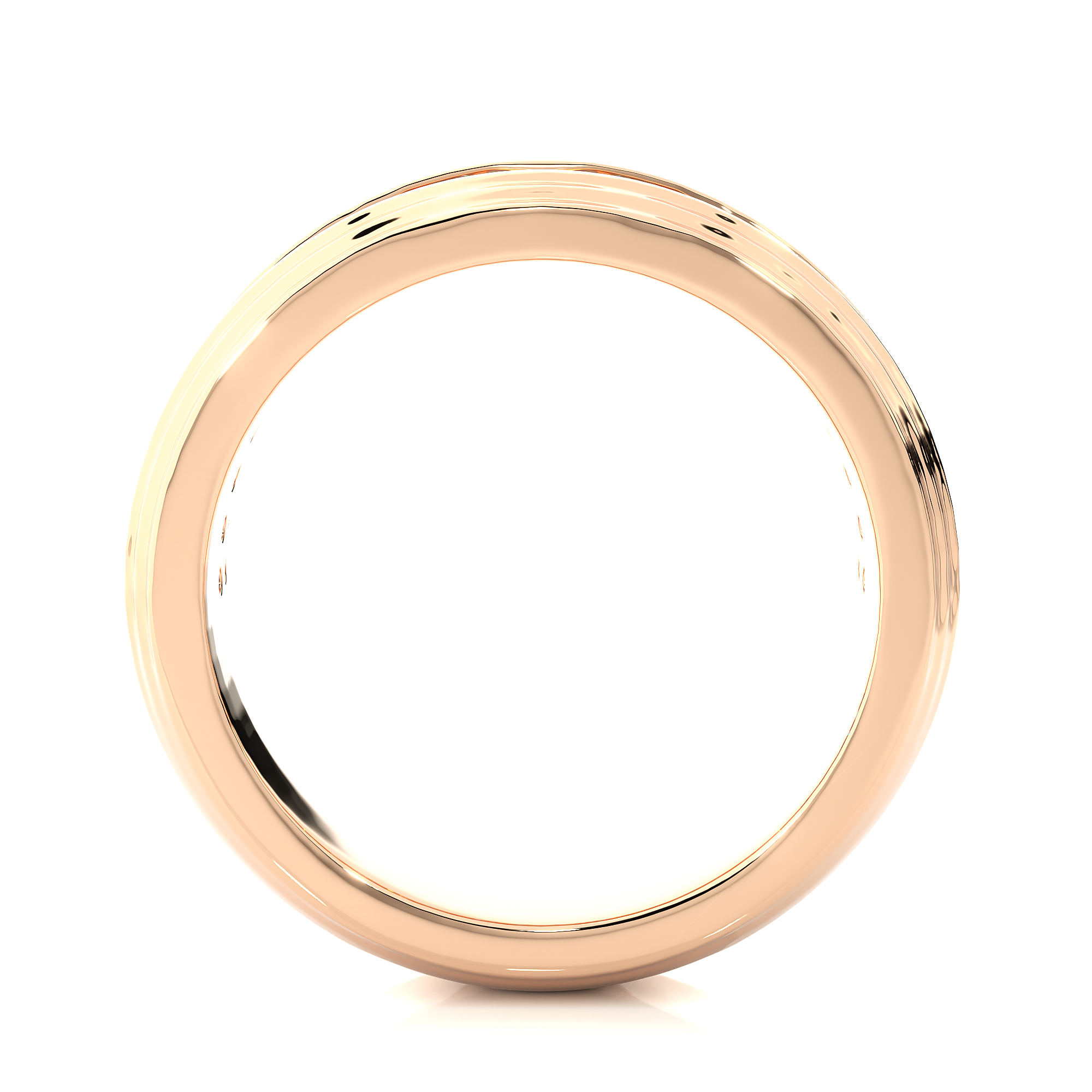 Men’s Rose Gold Lab Diamond Statement Wedding Band