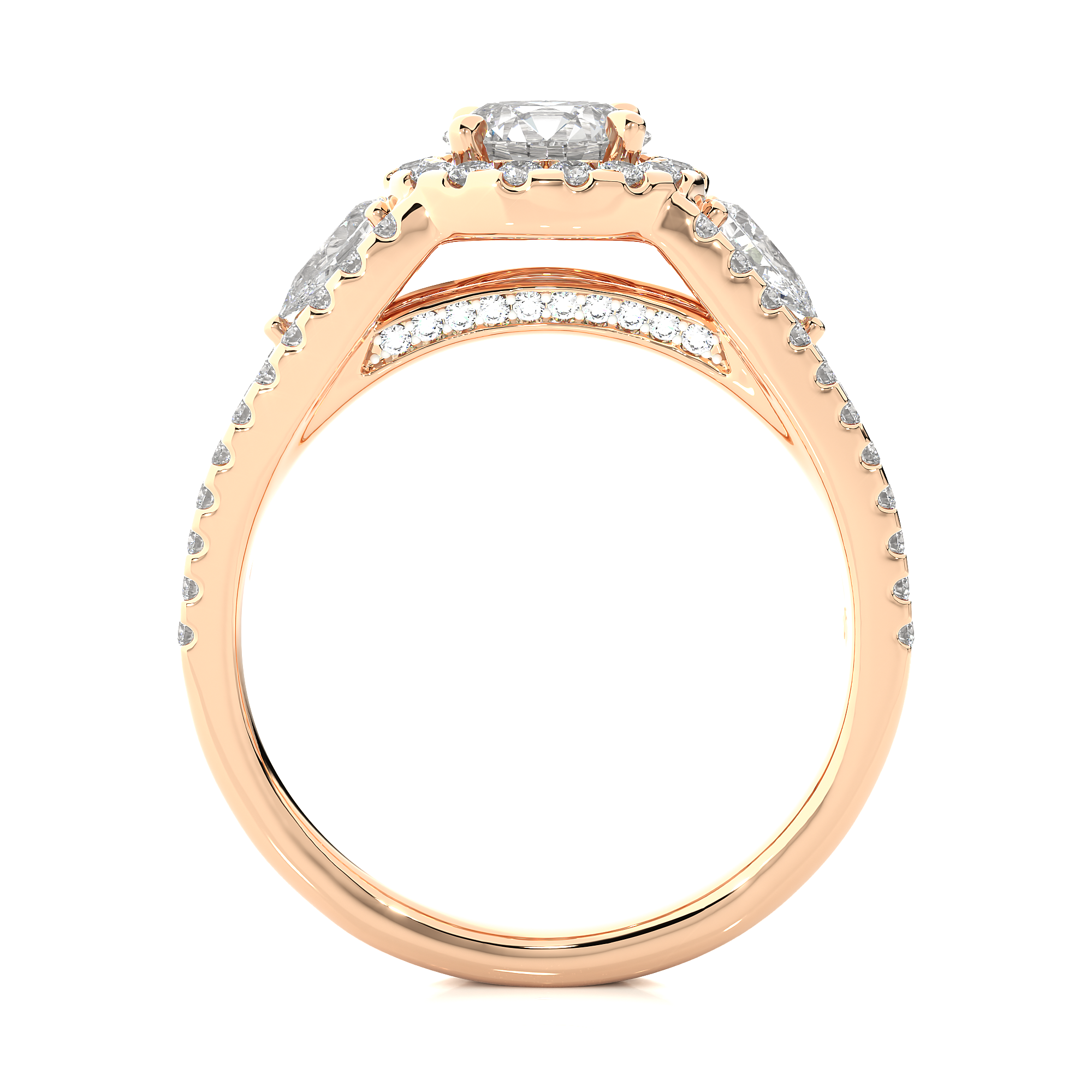 Vintage Halo Lab Grown Diamond Engagement Ring