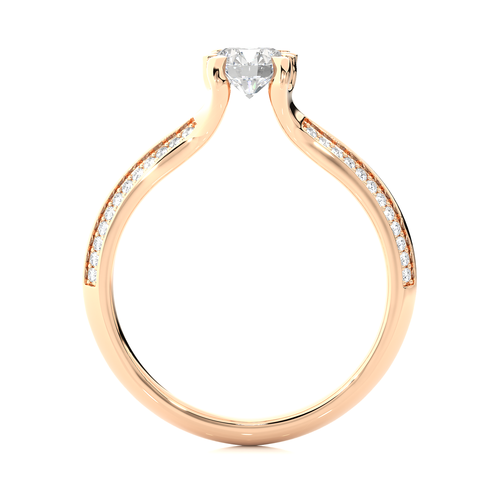Round Lab Grown Diamond Engagement Ring