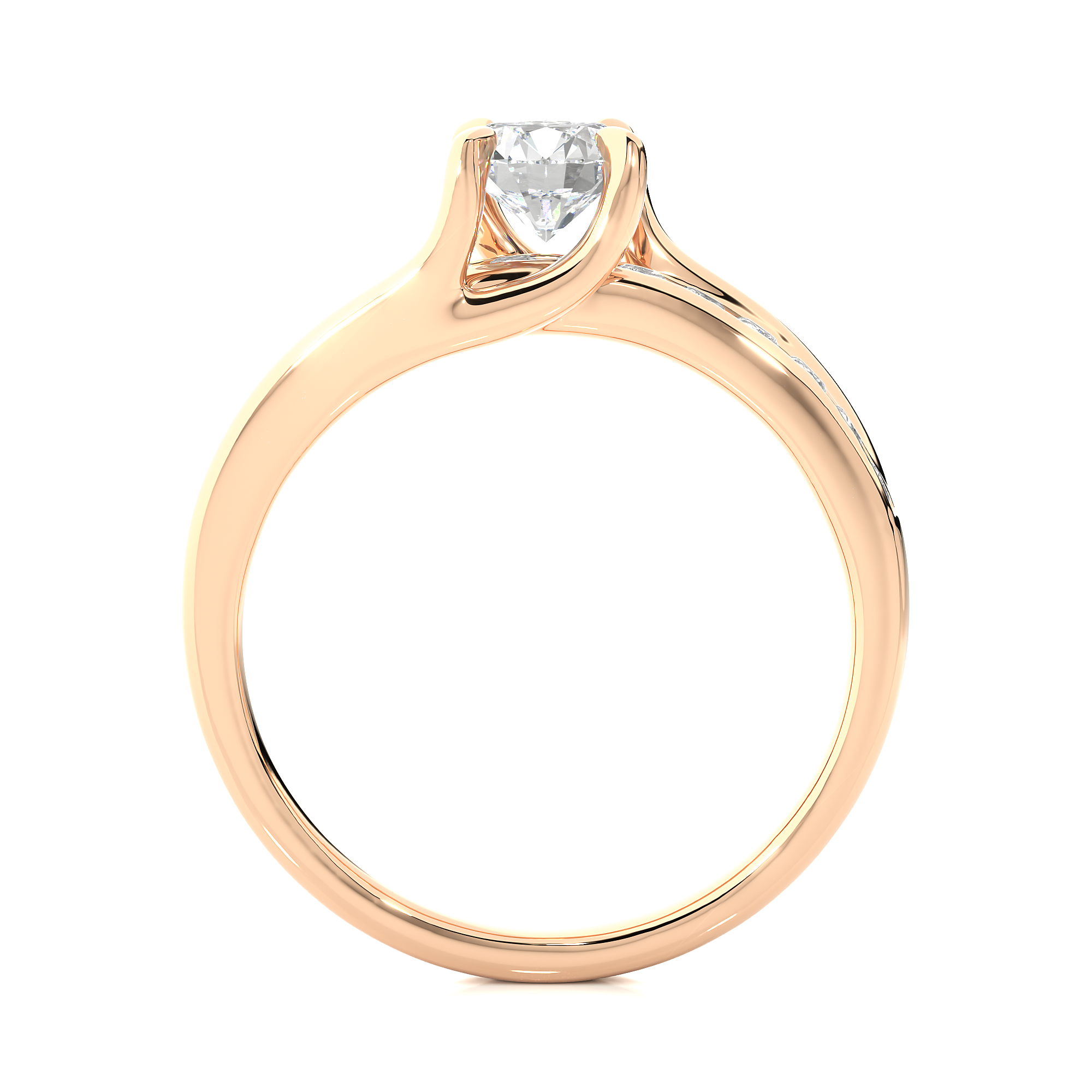 Round Lab Grown Diamond Engagement Ring