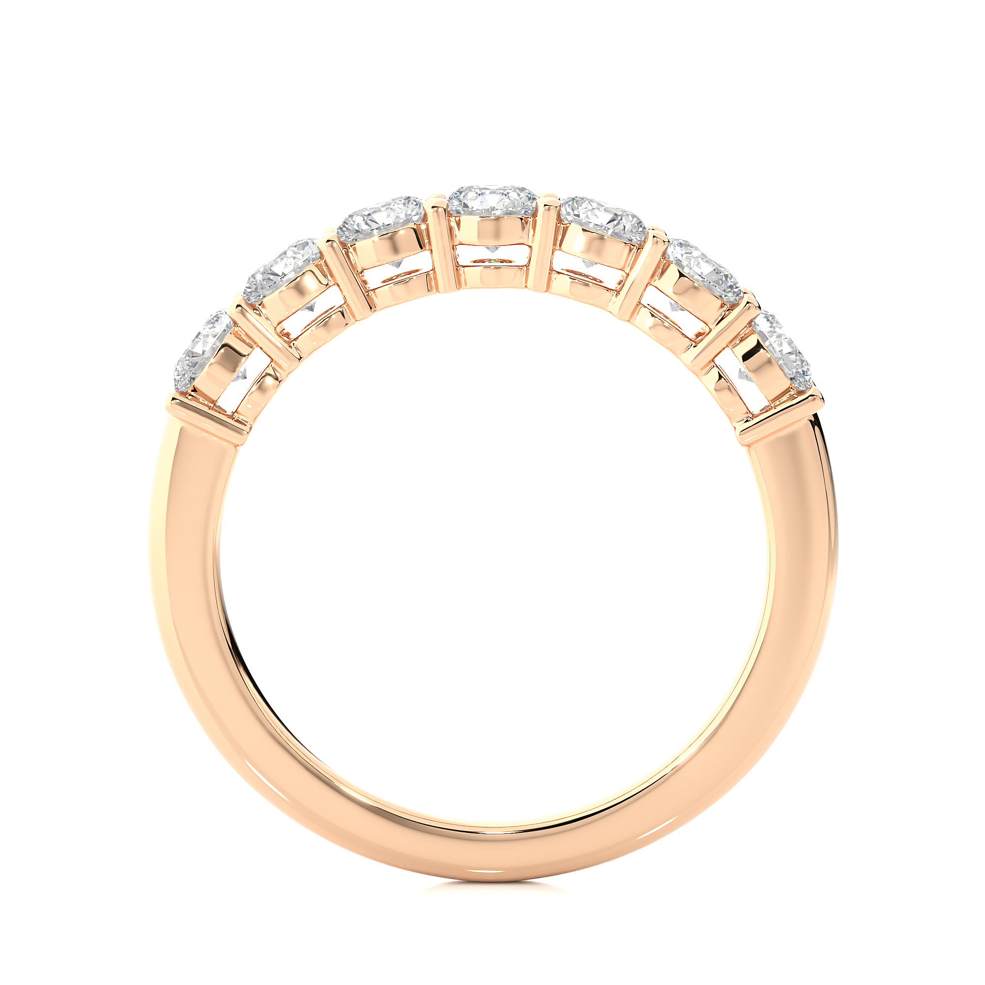 Round Cut Half Eternity Diamond Ring