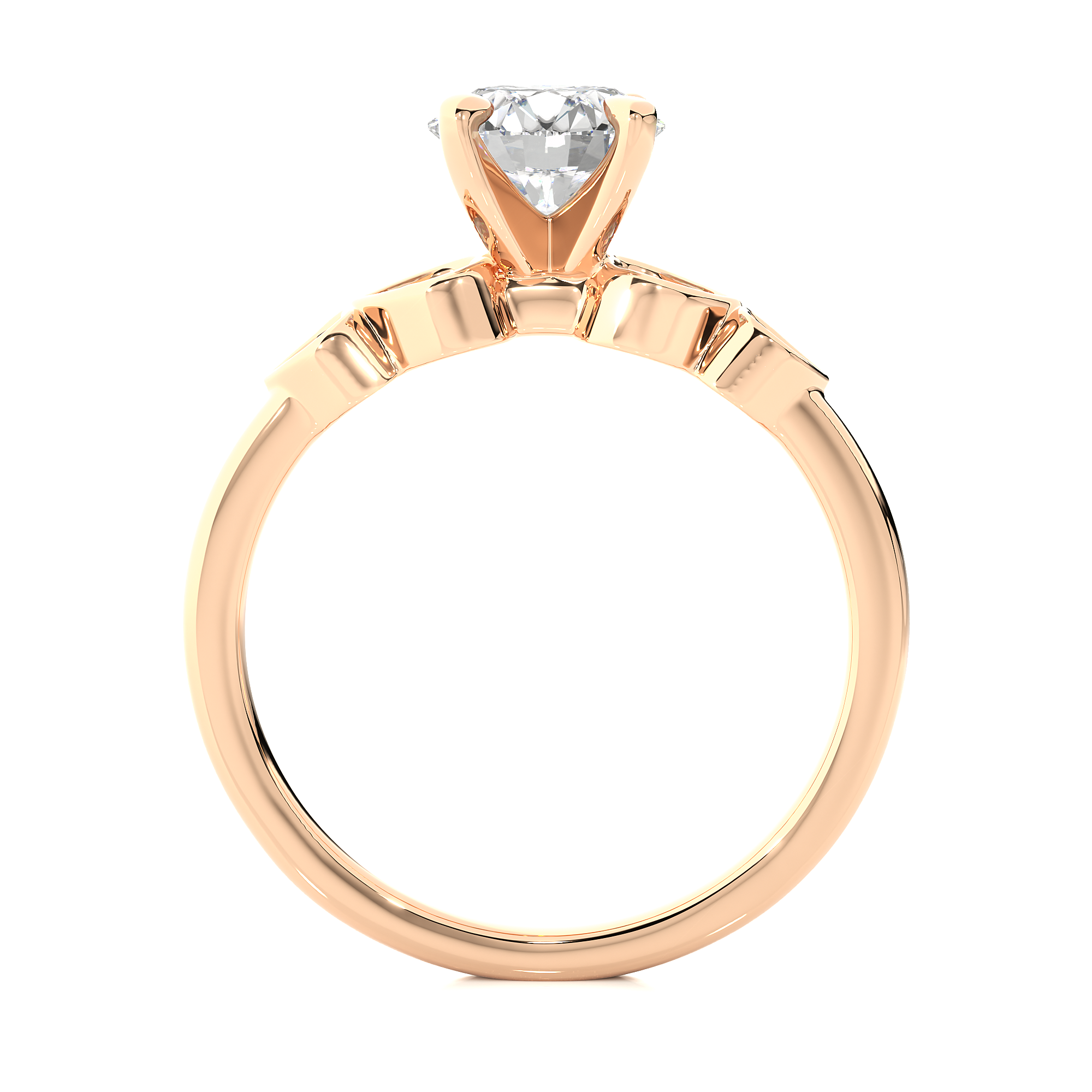 Delicate Round Lab Grown Diamond Engagement Ring