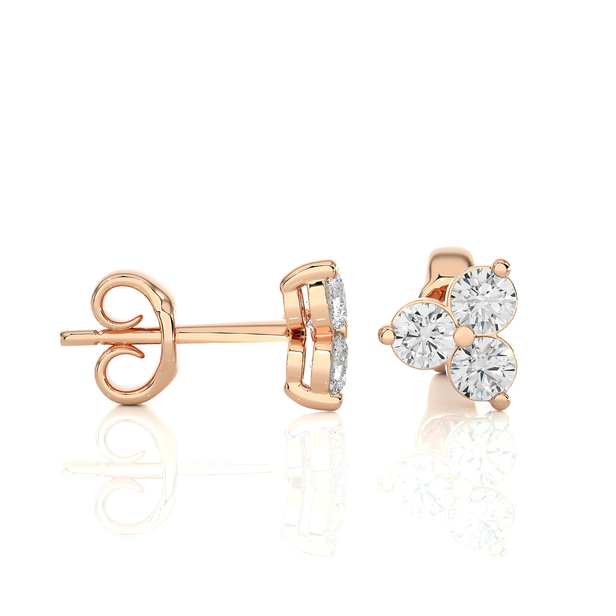 Trio Lab Grown Diamond Stud Earrings