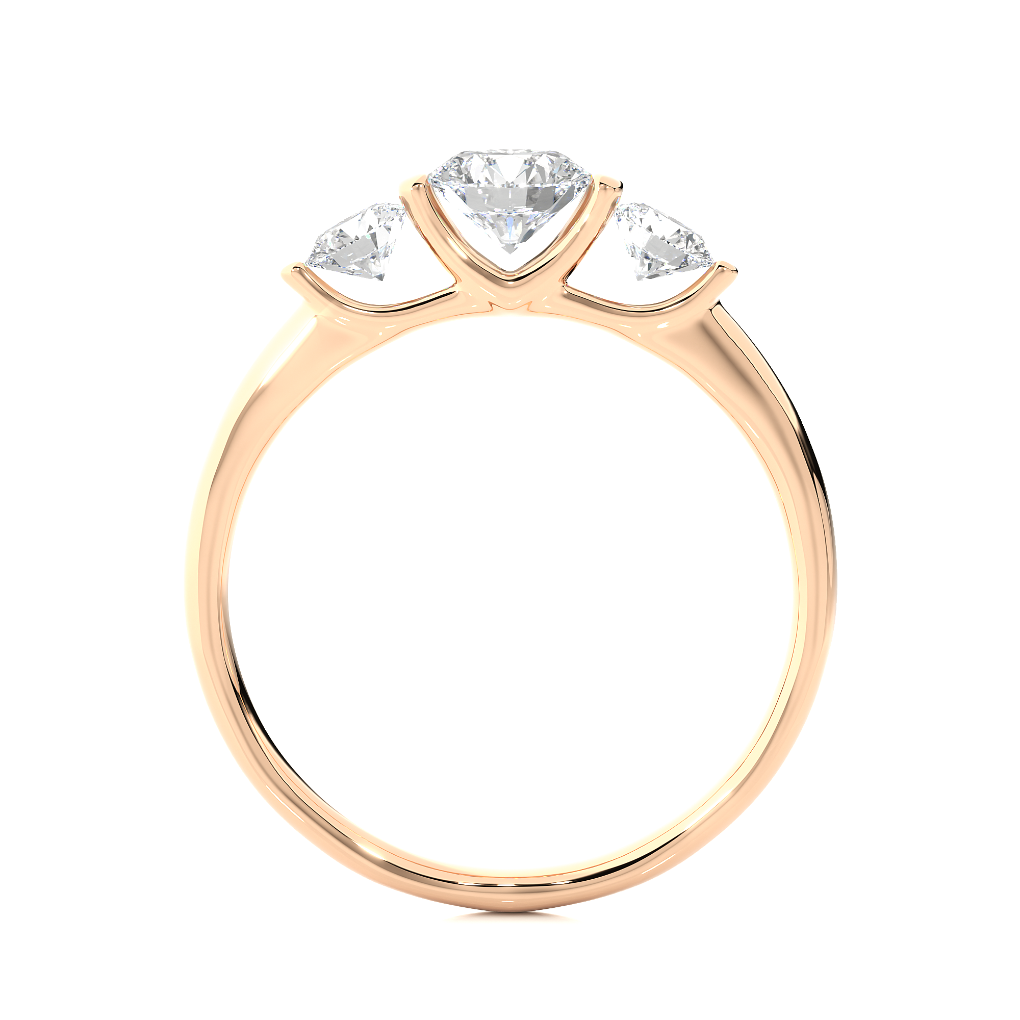 Lab Grown Diamond Three Stone Engagement Ring