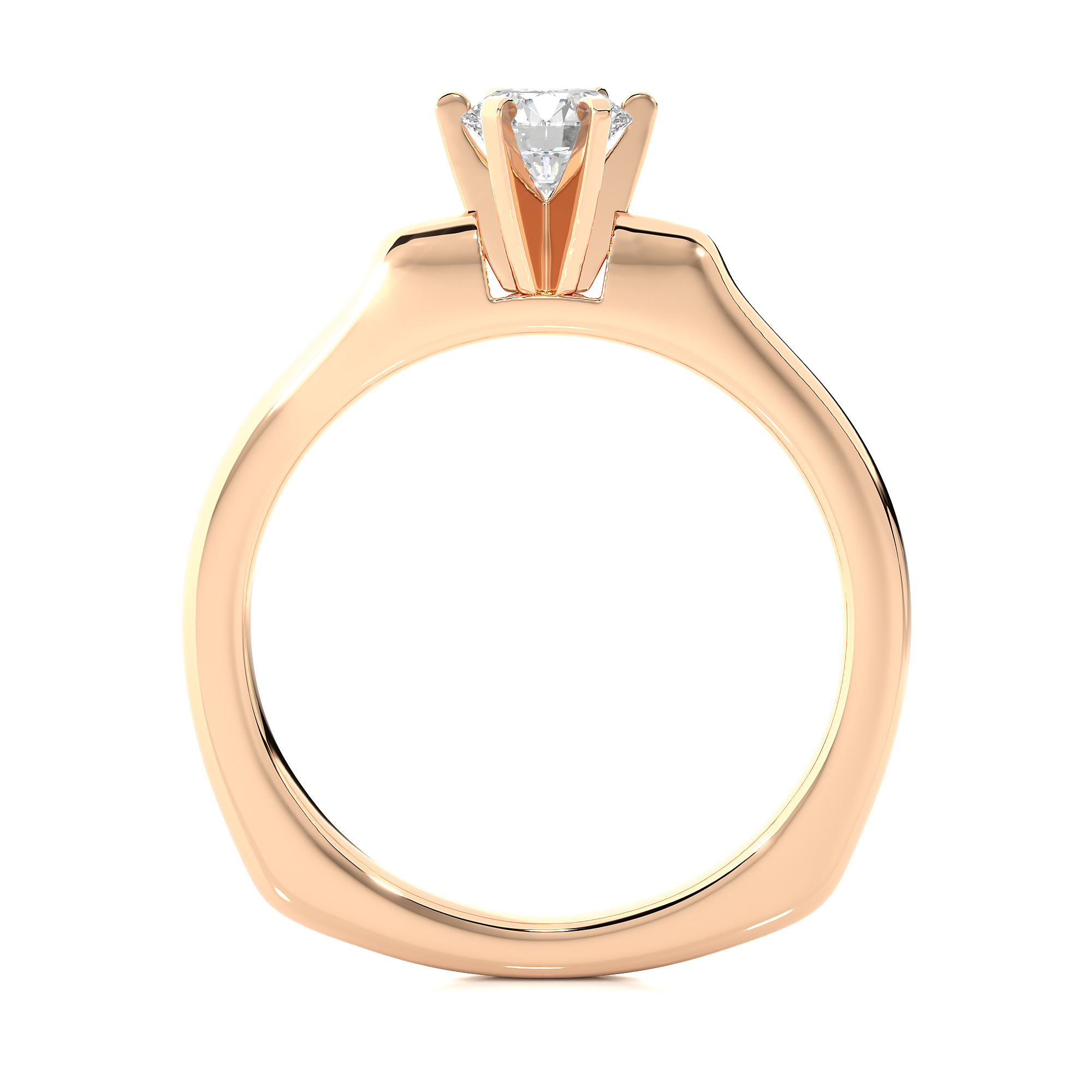 Round Cut Lab Grown Diamond Solitaire Engagement Ring