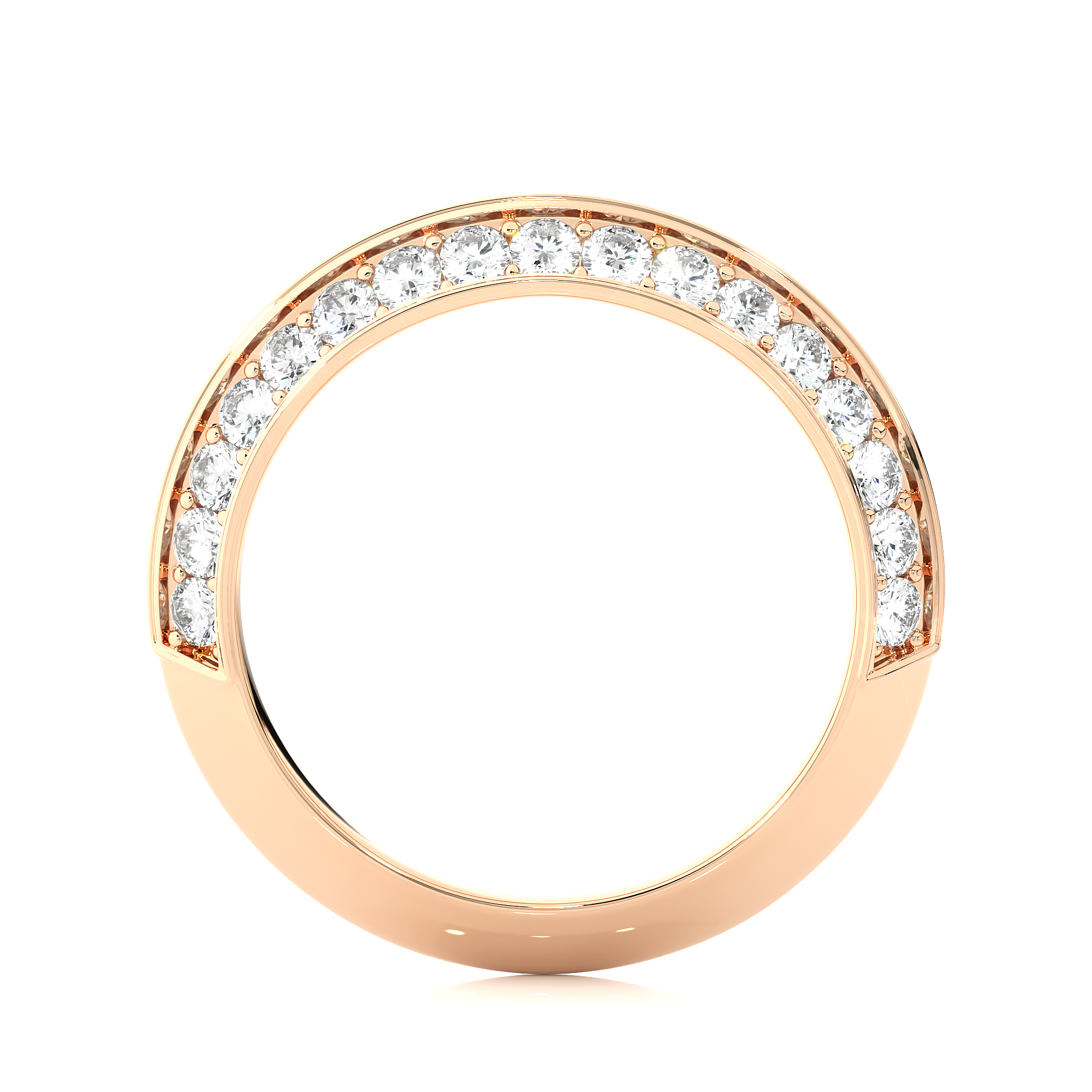 Channel Set Diamond Wedding Band