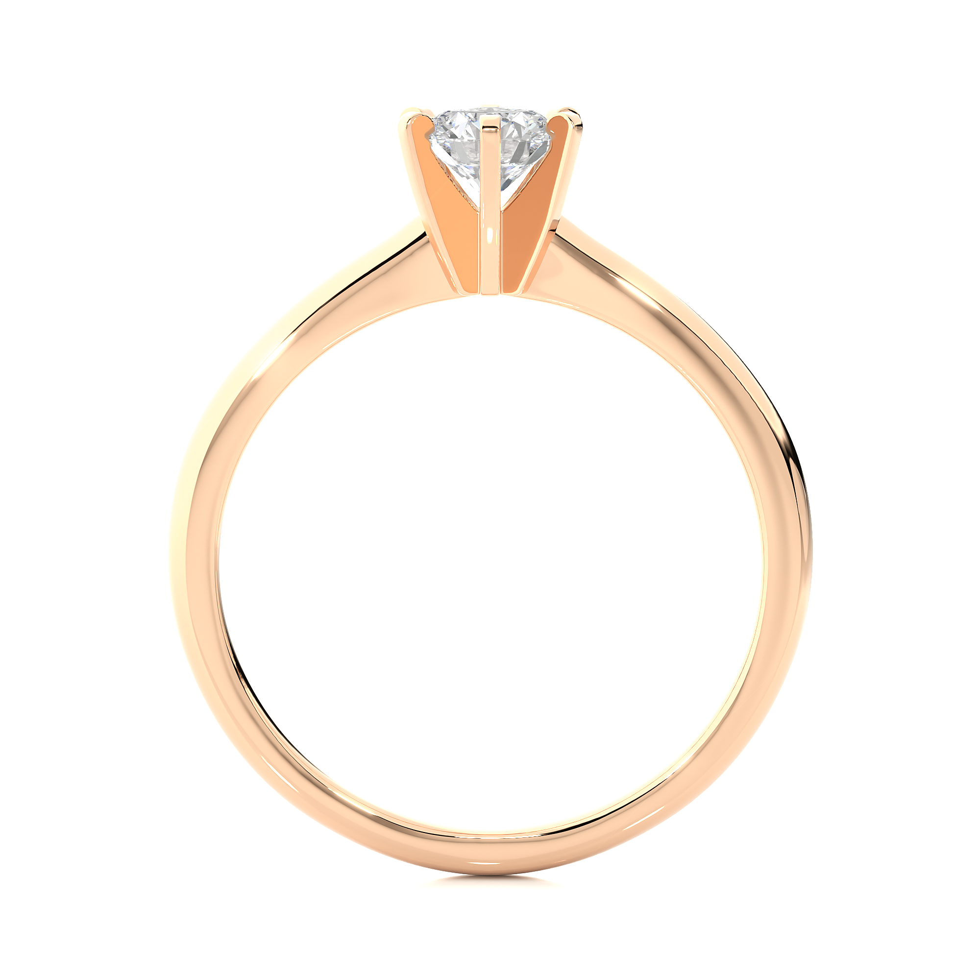 Round Cut Lab Grown Diamond Solitaire Engagement Ring