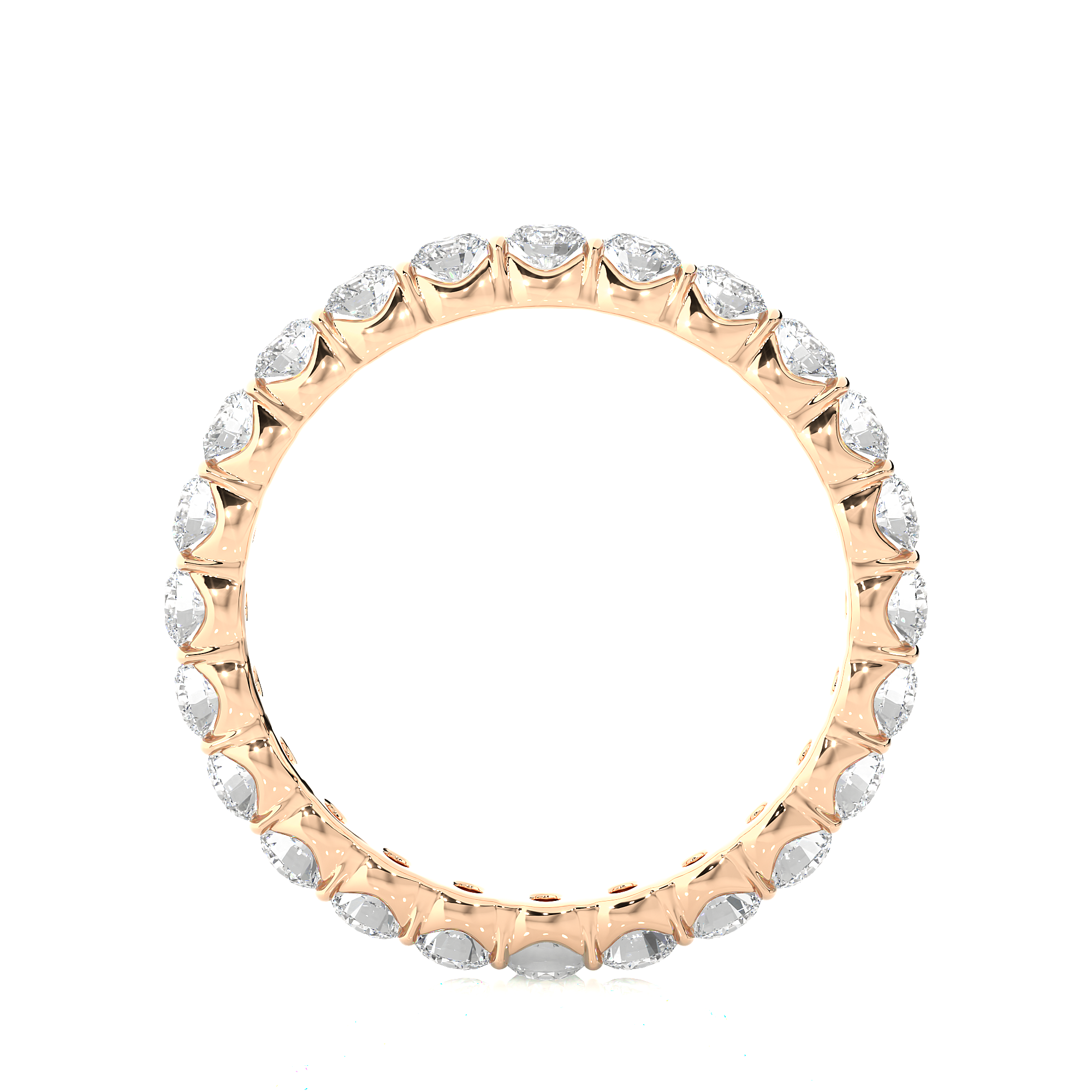 Classic Round Cut Lab Diamond Eternity Band