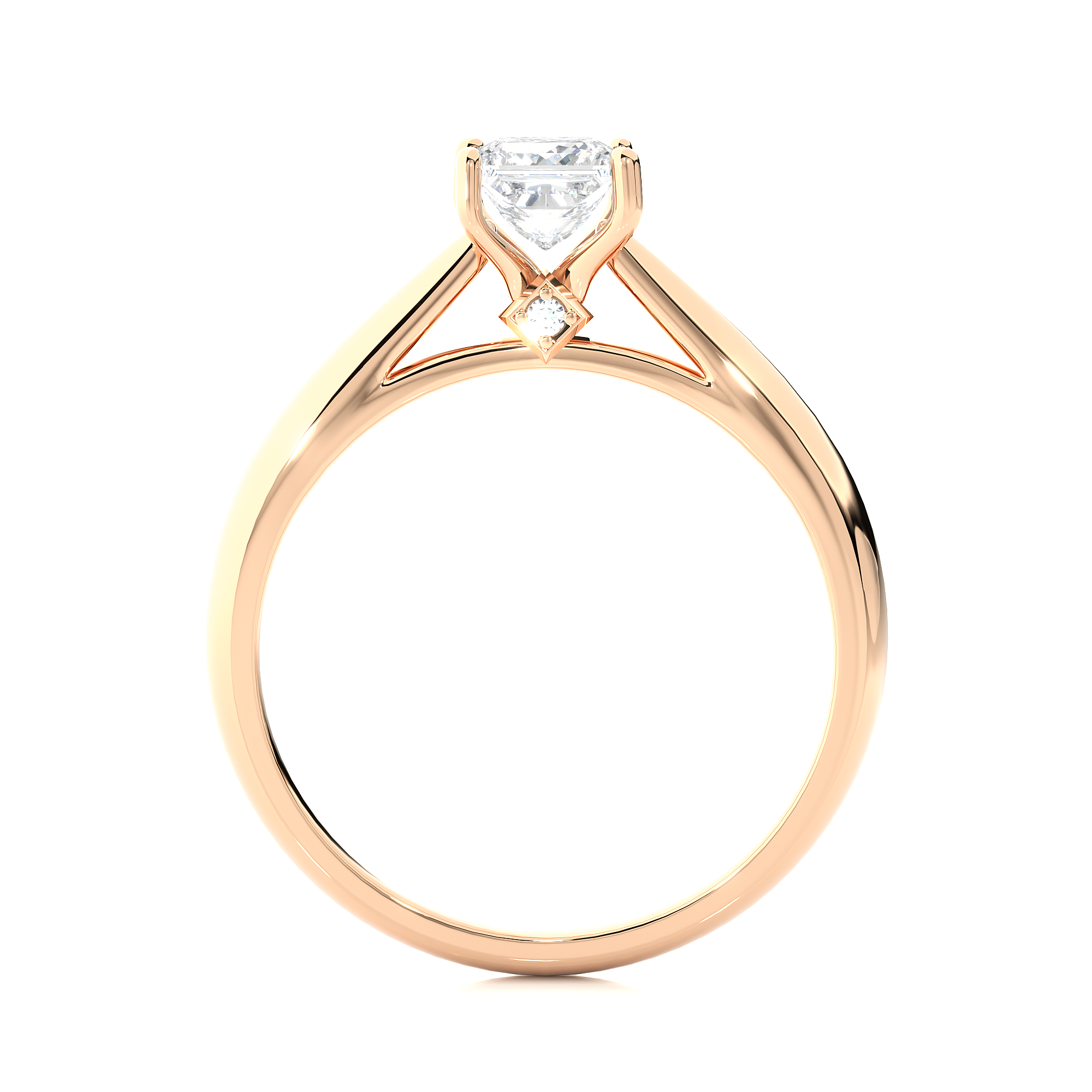 Princess Cut Lab Grown Diamond Engagement Ring