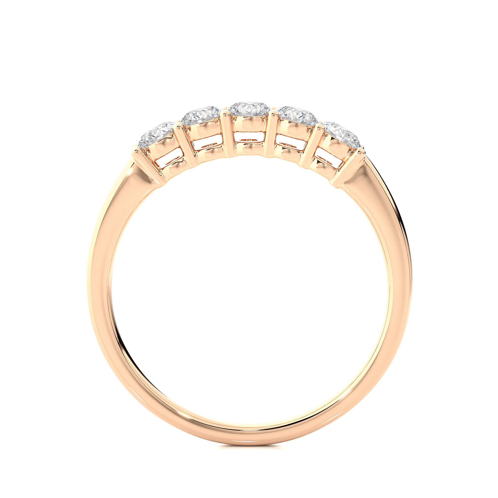 Five Stone Diamond Wedding Band