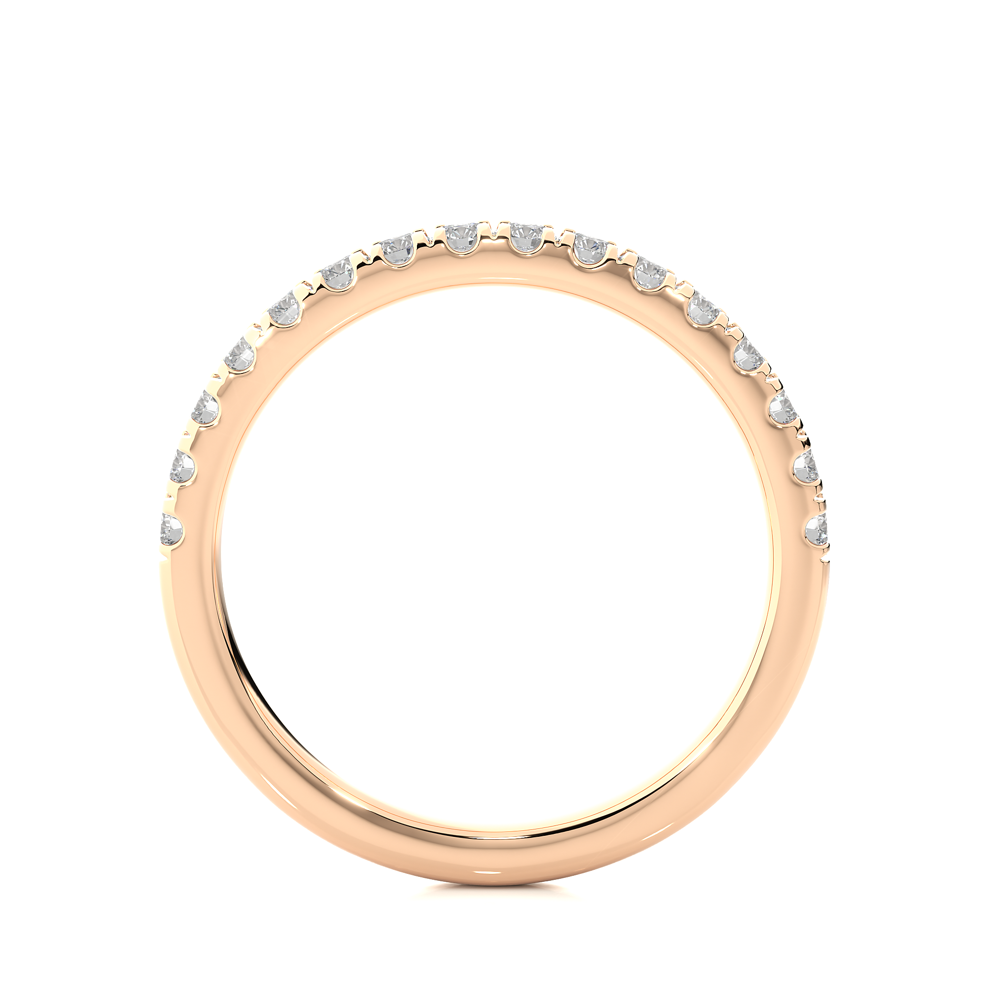Round Cut Half Eternity Diamond Ring